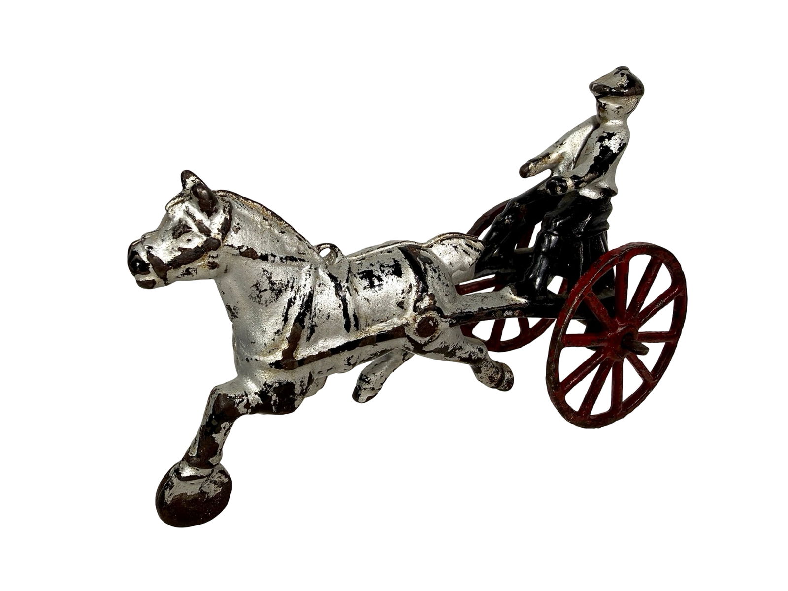 Sulky with Cast Iron Driver: A.C. Williams Company - Ravenna, OH. 1920 - 5"L x 3 1/4"T x 2"D - The Olshefski Collection