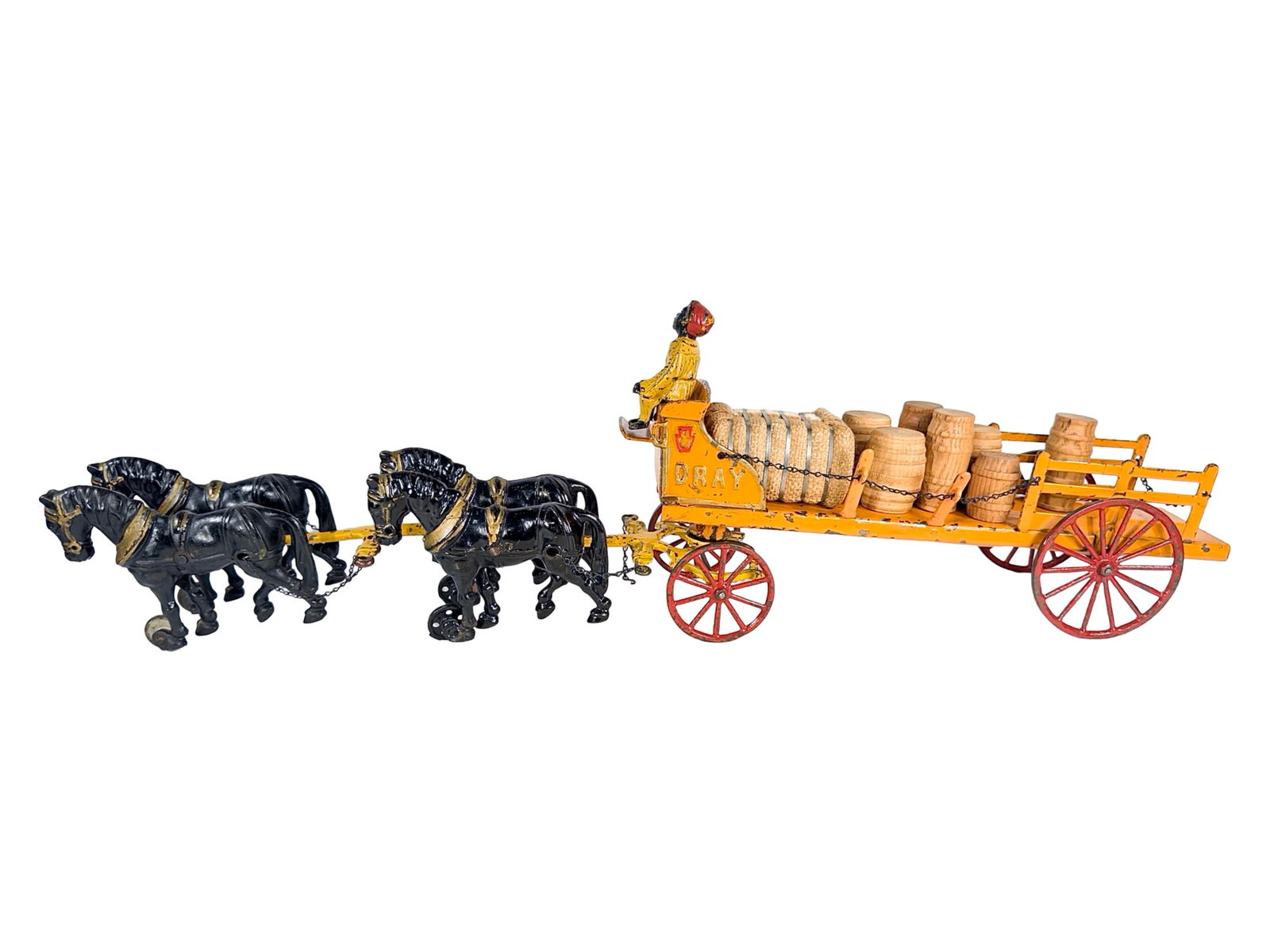 Orange Four Horse Dray Wagon - Scarce (1 of 9)