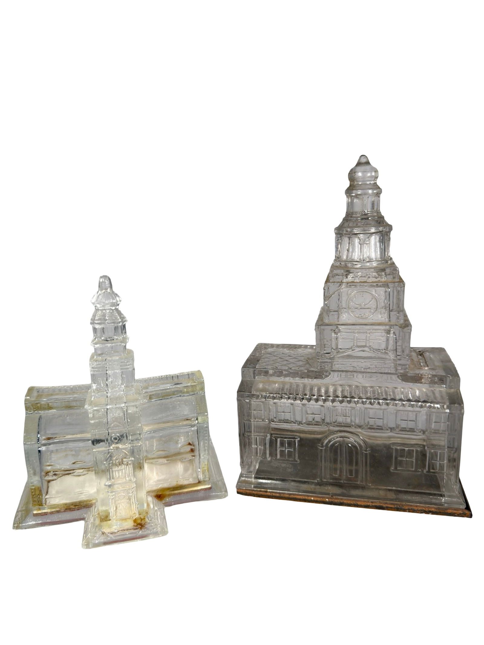 Independence Hall Candy Container / Banks: Americans 1920's - Taller one is 7"T x 5"D - Clayton Luther Collection