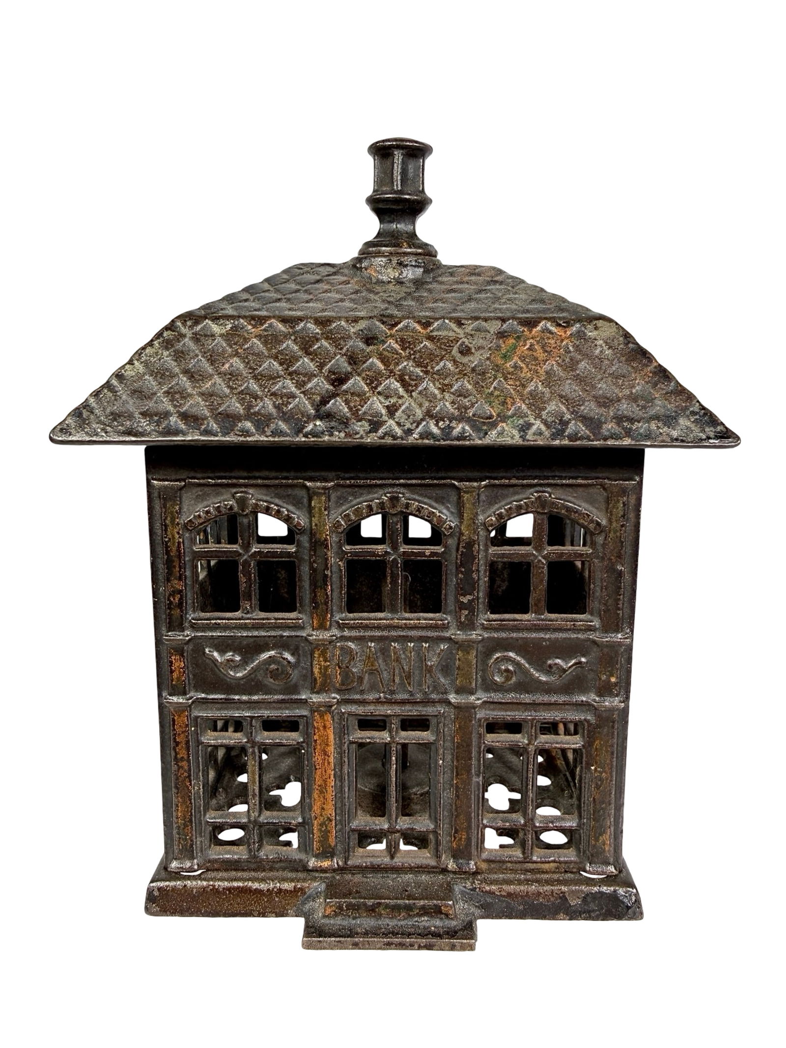 Finial Bank: Kyser and Rex Company - Philadelphia 1890 - 6"T x 4 1/4"W - Clayton Luther Collection