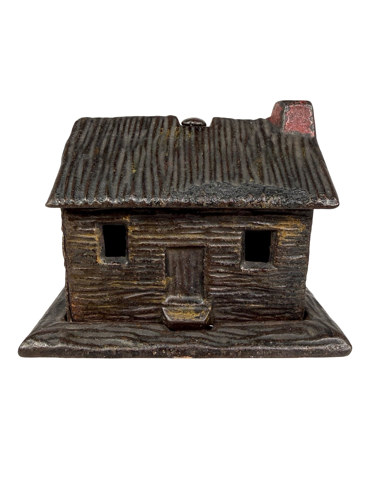 Log Cabin - Chimney Right: Kyser & Rex Company - Philadelphia 1880's - 2 3/4" T x 3 1/2" L - Clayton Luther Collection