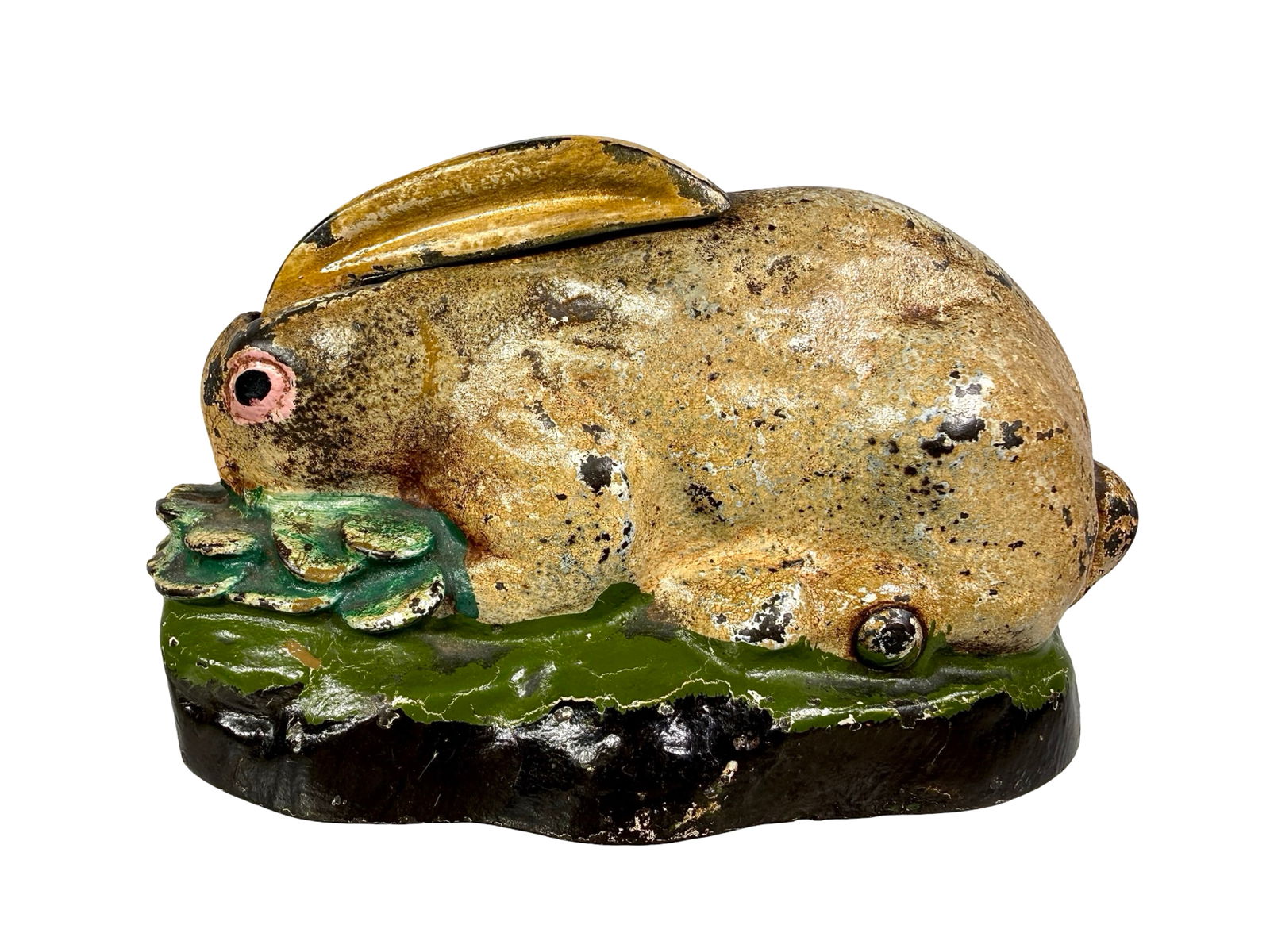 Rabbit in Cabbage: Kilgore Mfg. Co. - Westerville, OH. 1925 - 2 1/2"T x 4 3/8"L - The Clayton Luther Collection