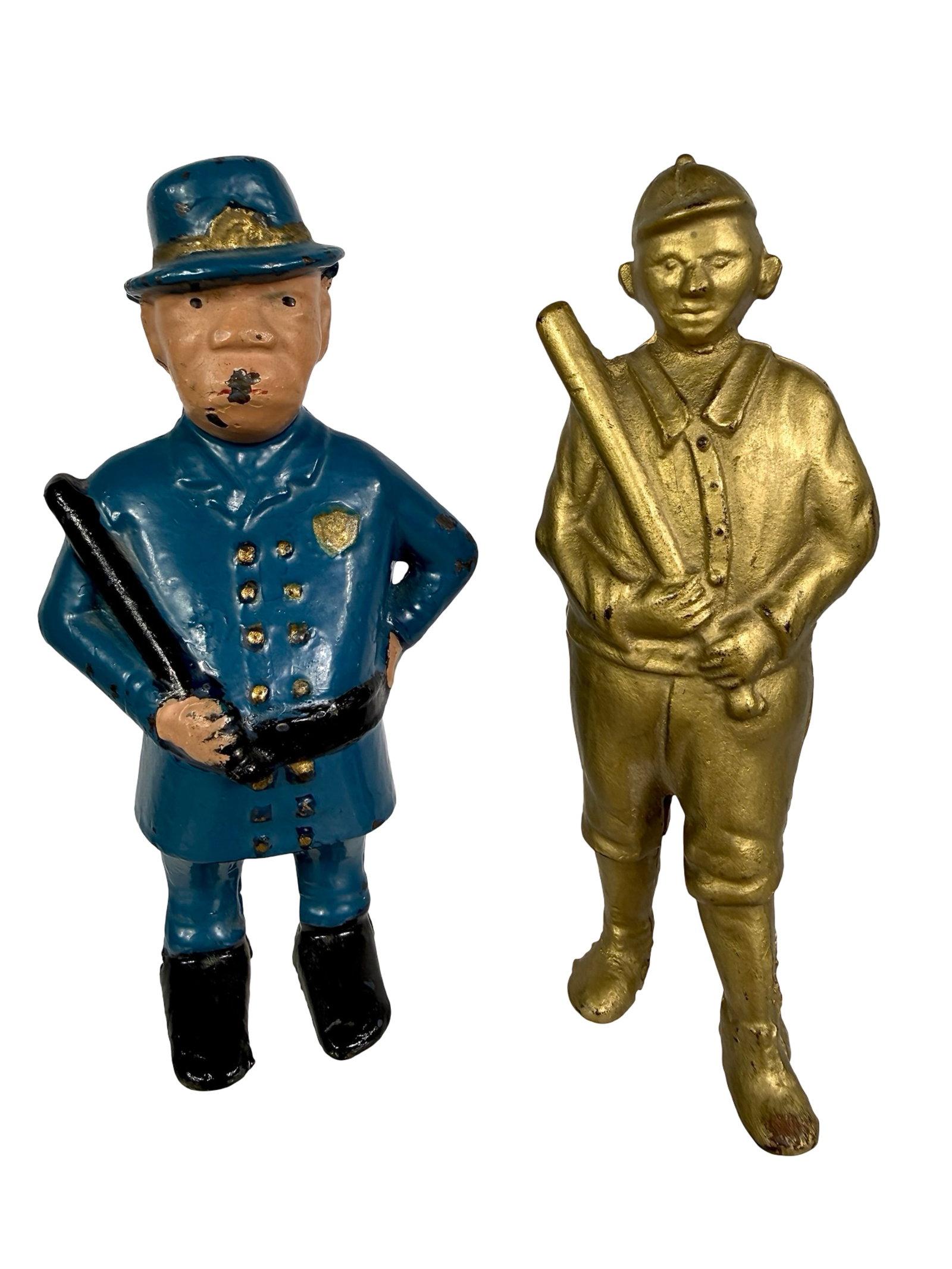 Mulligan Cop/Baseball Player: A.C. Williams Co. - Ravenna, OH. 1920's - 5 3/4"T x 3 1/8"W - The Tom Kellogg Collection