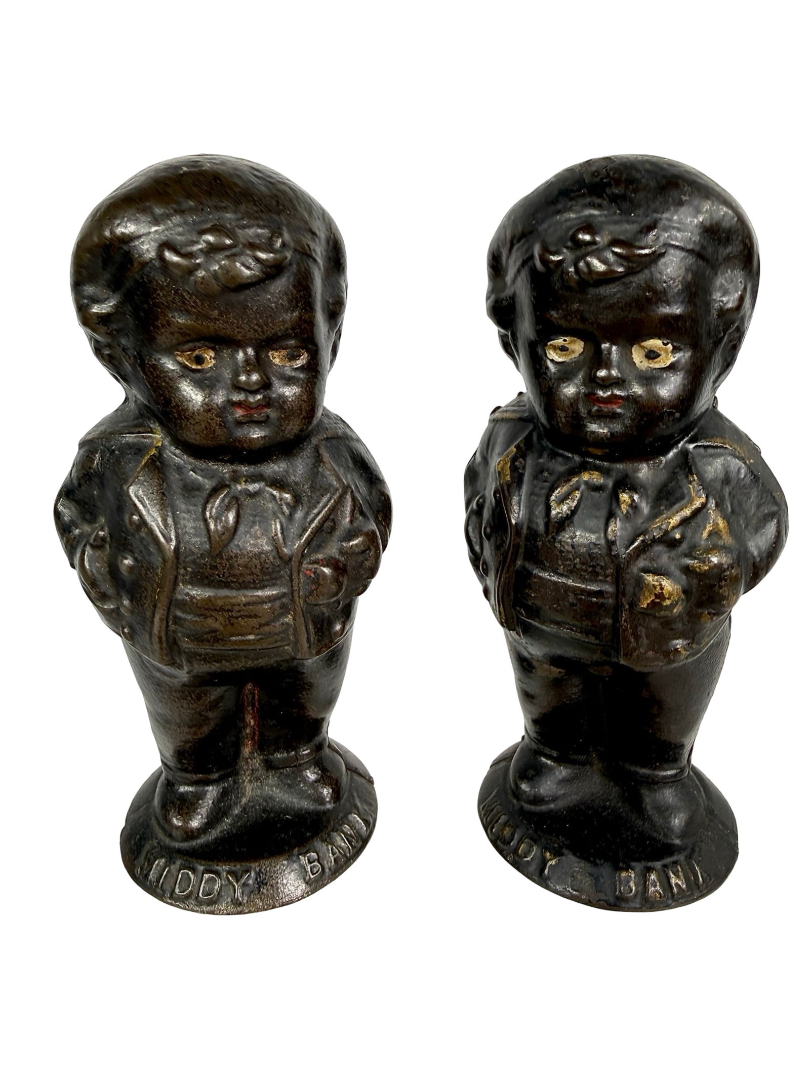 Two Middy Cast Iron Still Banks: Ives, Blakeslee Company - Bridgeport, CT. 1890's - 5 1/4"T x 2"W - The Tom Kellogg Collection