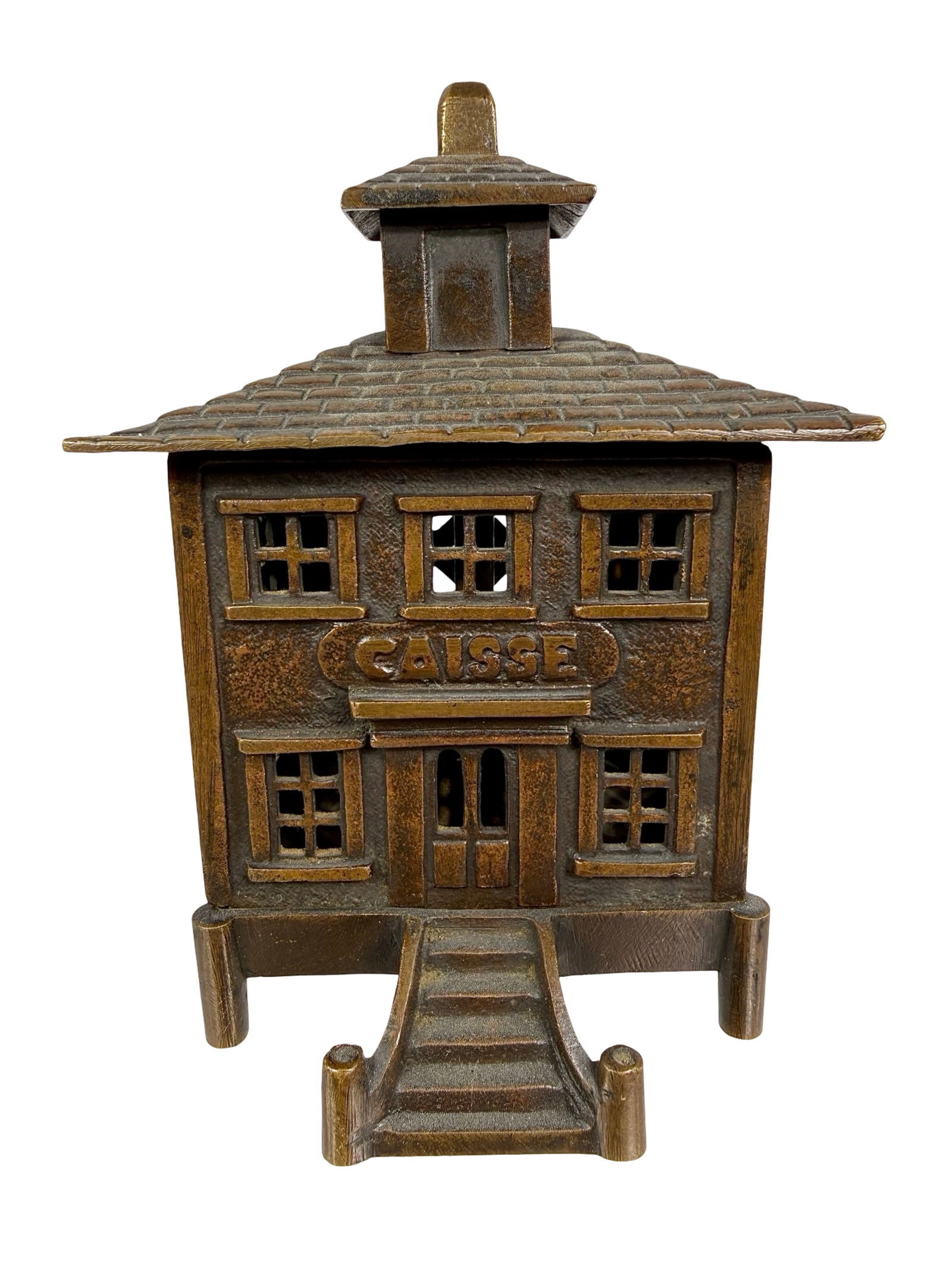 Caisse Bank - Brass Version: French 1910's - 5"T x 3 1/2"W - The Tom Kellogg Collection