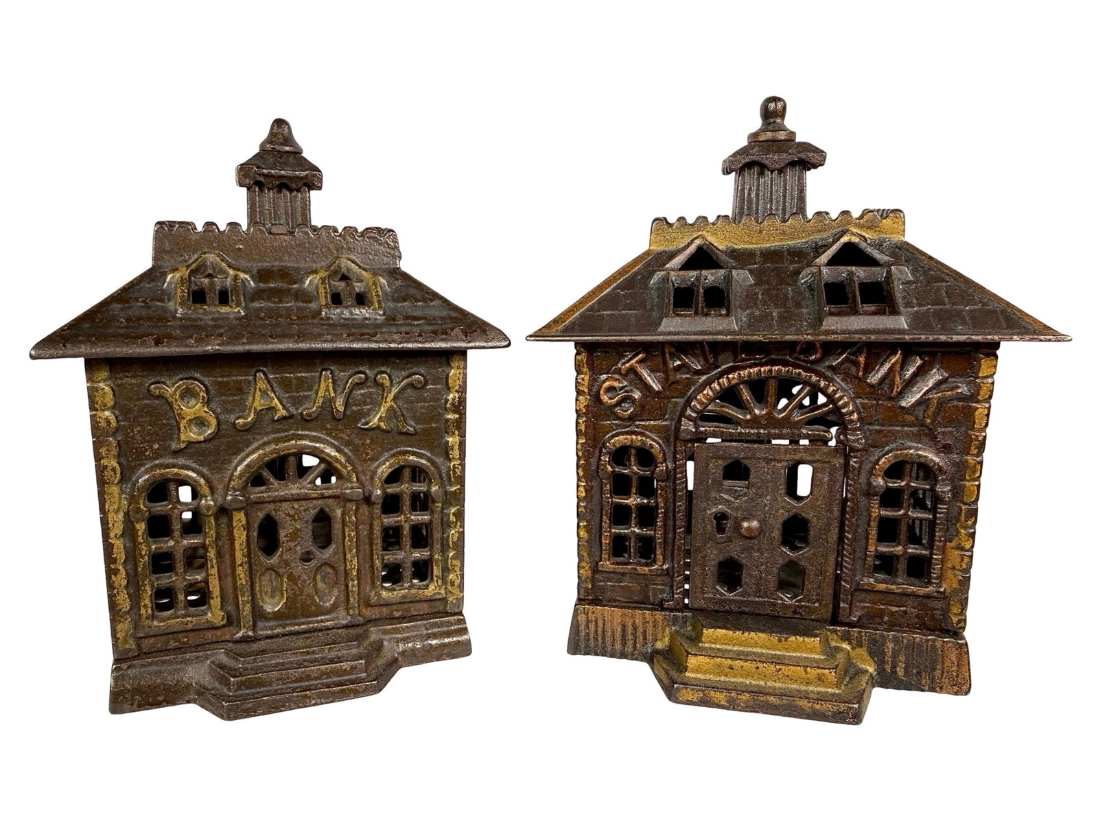 State Banks - KLT/ Bank Building: Kenton Hardware/Grey Iron Casting Co. - American 1900 - 5 1/2"TT x 4 5/8"W x 3 3/8"D - The Tom Kellogg Collection