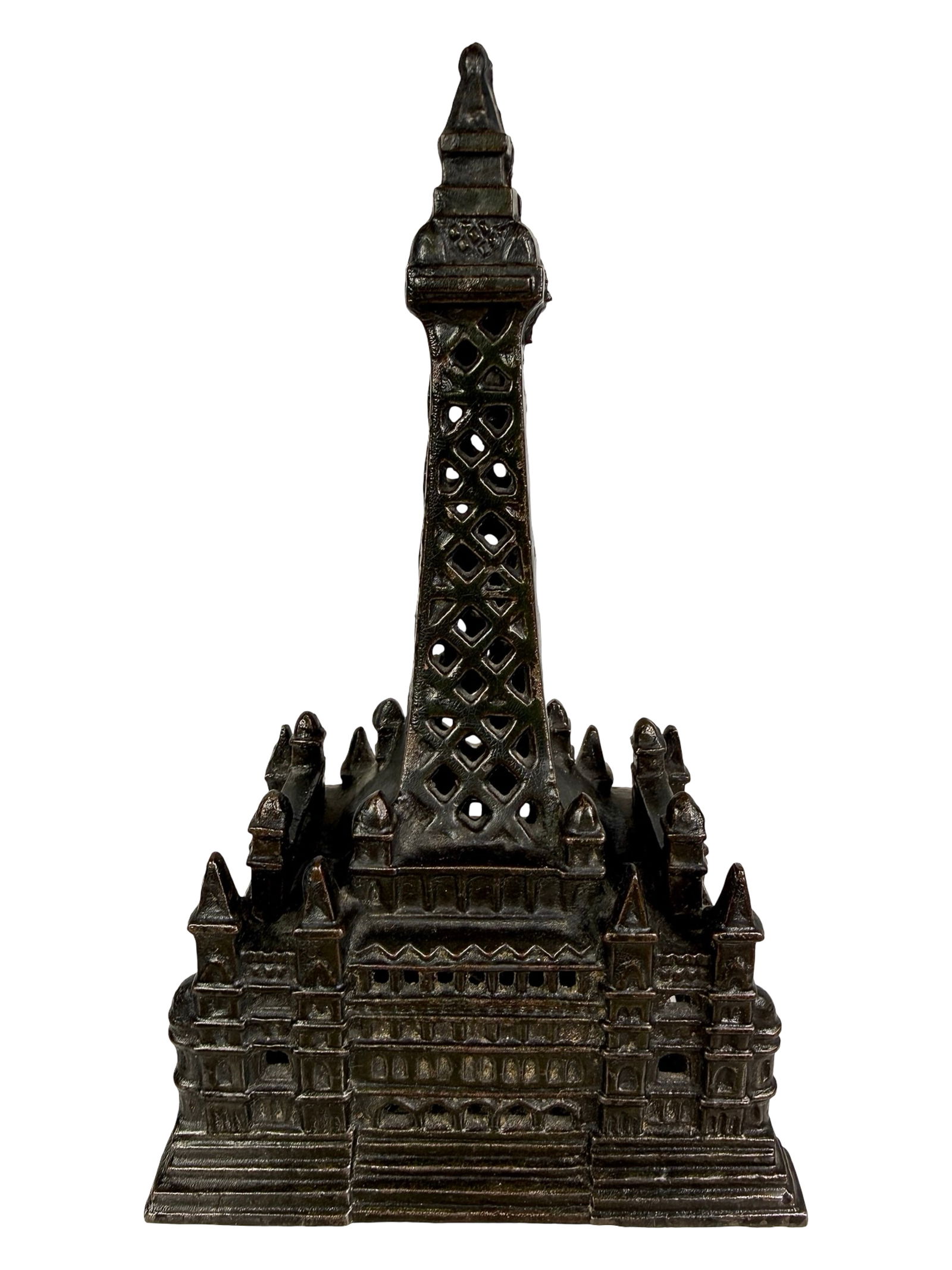 Black Pool Tower Bank: Sydenham and MoQustra- English 1910- 7 1/2"T x 4 1/2"W -The Tom Kellogg Collection