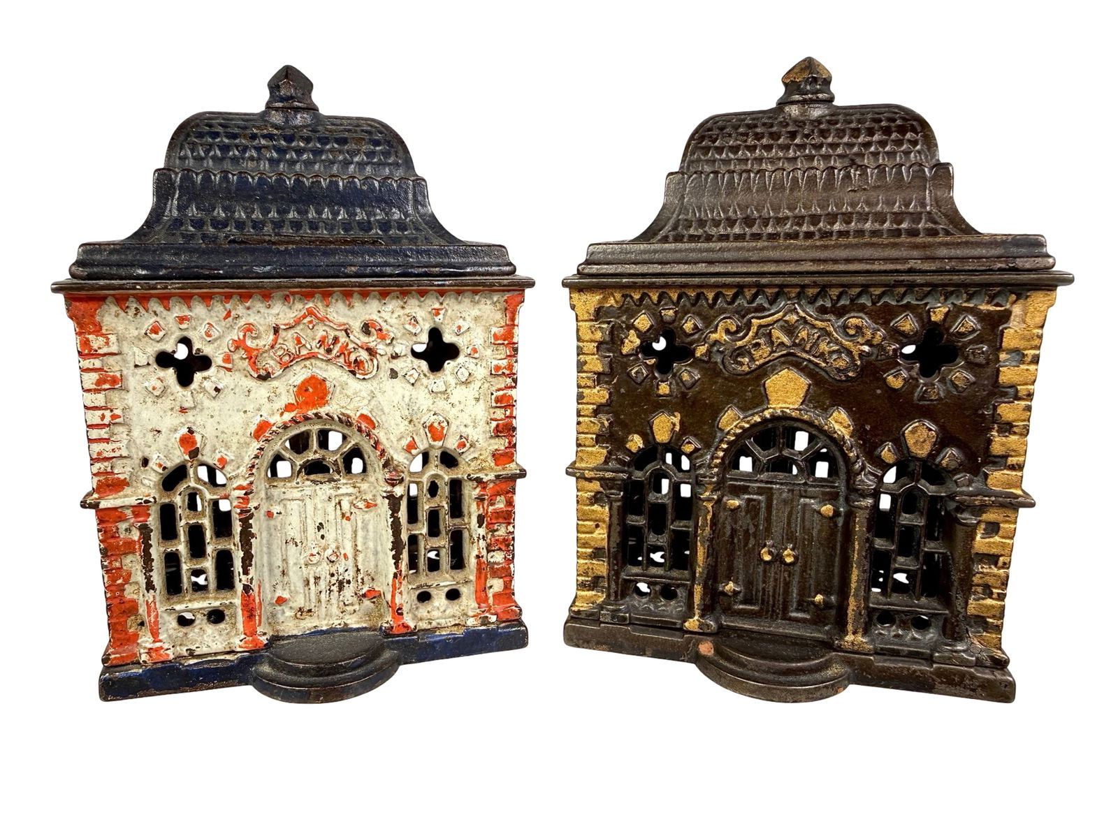 Roof Banks - Two Japanned and Multicolor Paint (1 of 13)