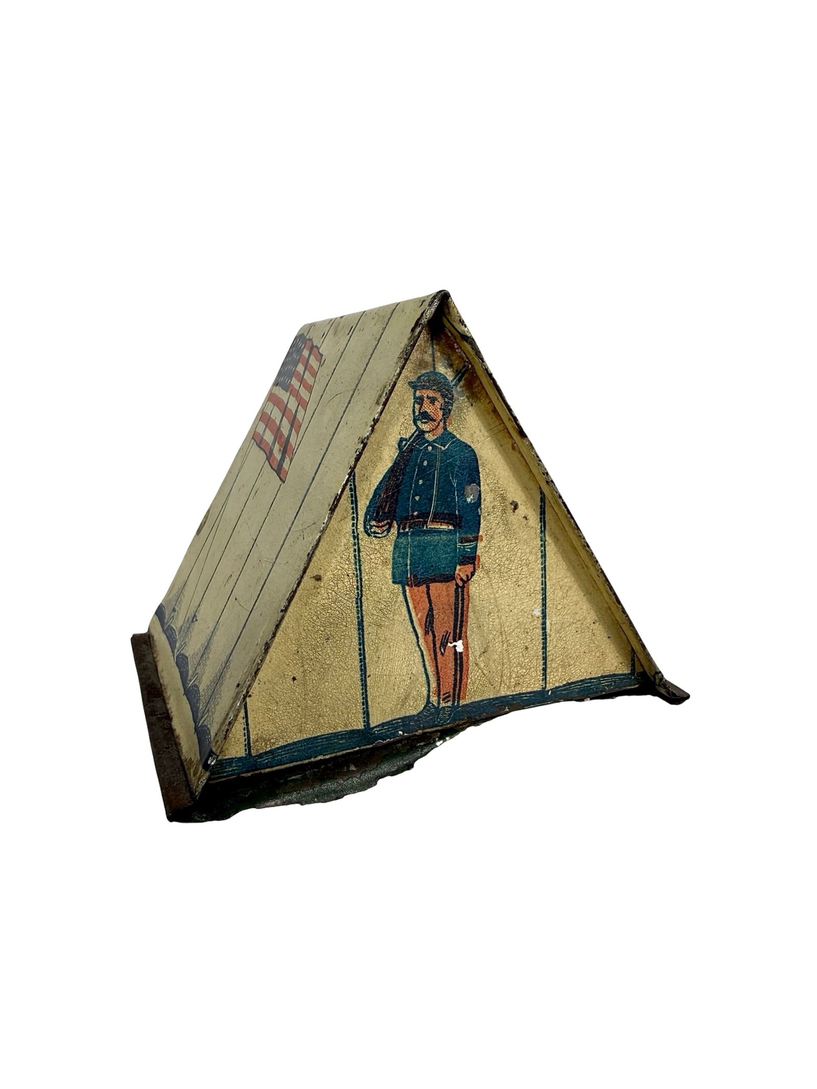 Civil War Army Tent Bank: American 1890's - 2 1/2"T x 3"W