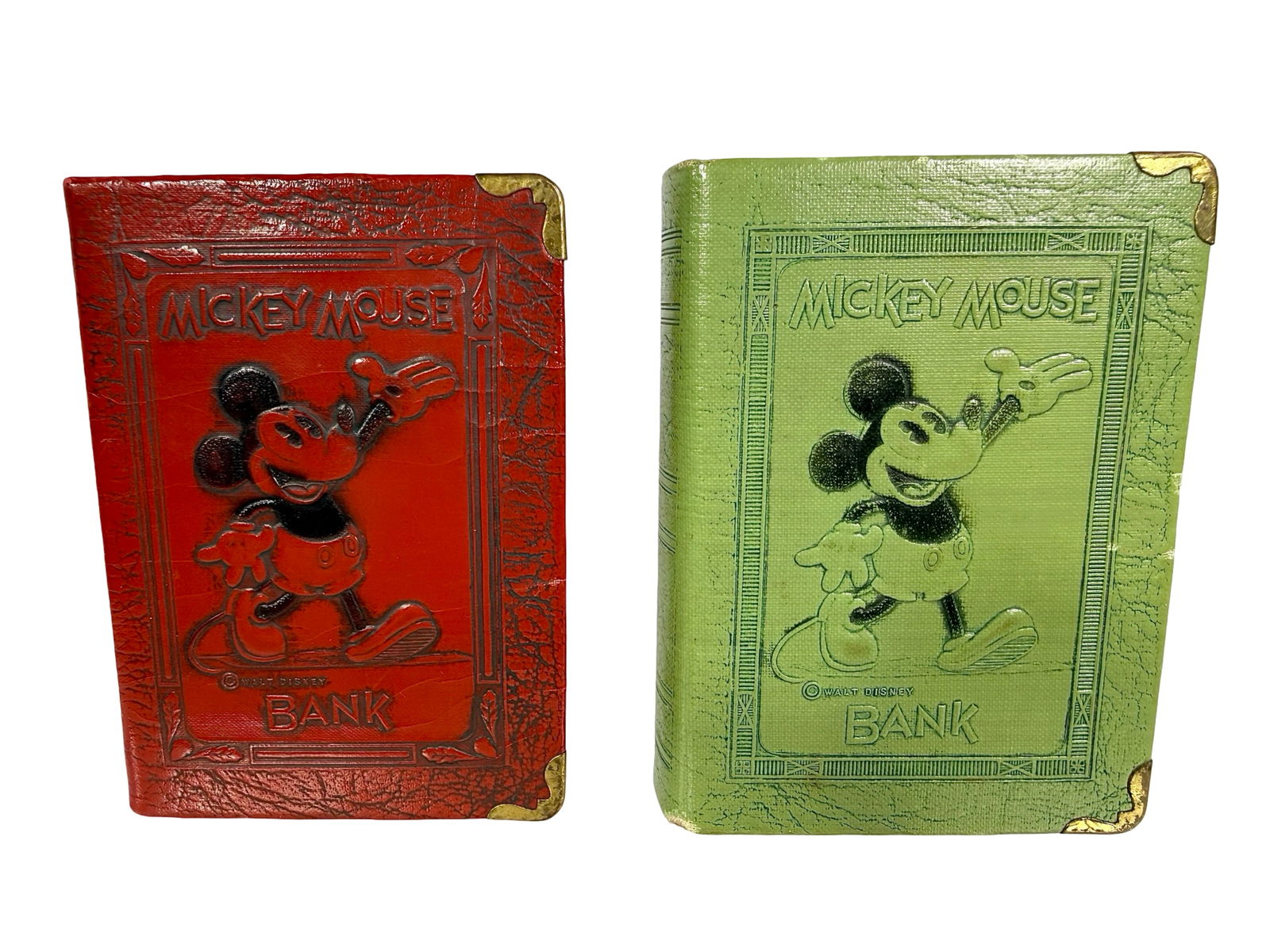 Two Mickey Mouse Book Banks: American 1930's - 4 1/4"T x 3"W