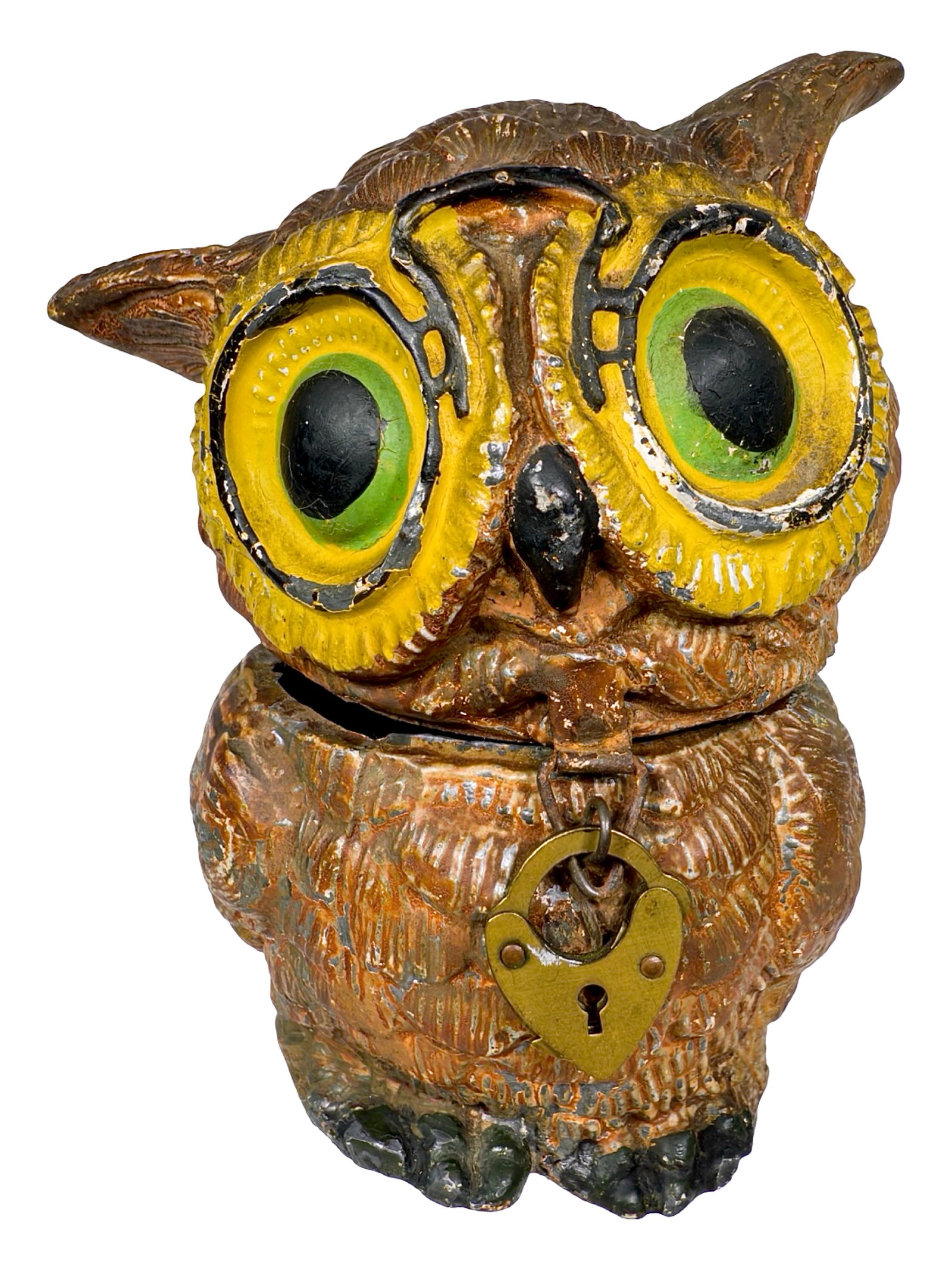 Comical Owl with Spectacles Spelter Bank (1 of 6)