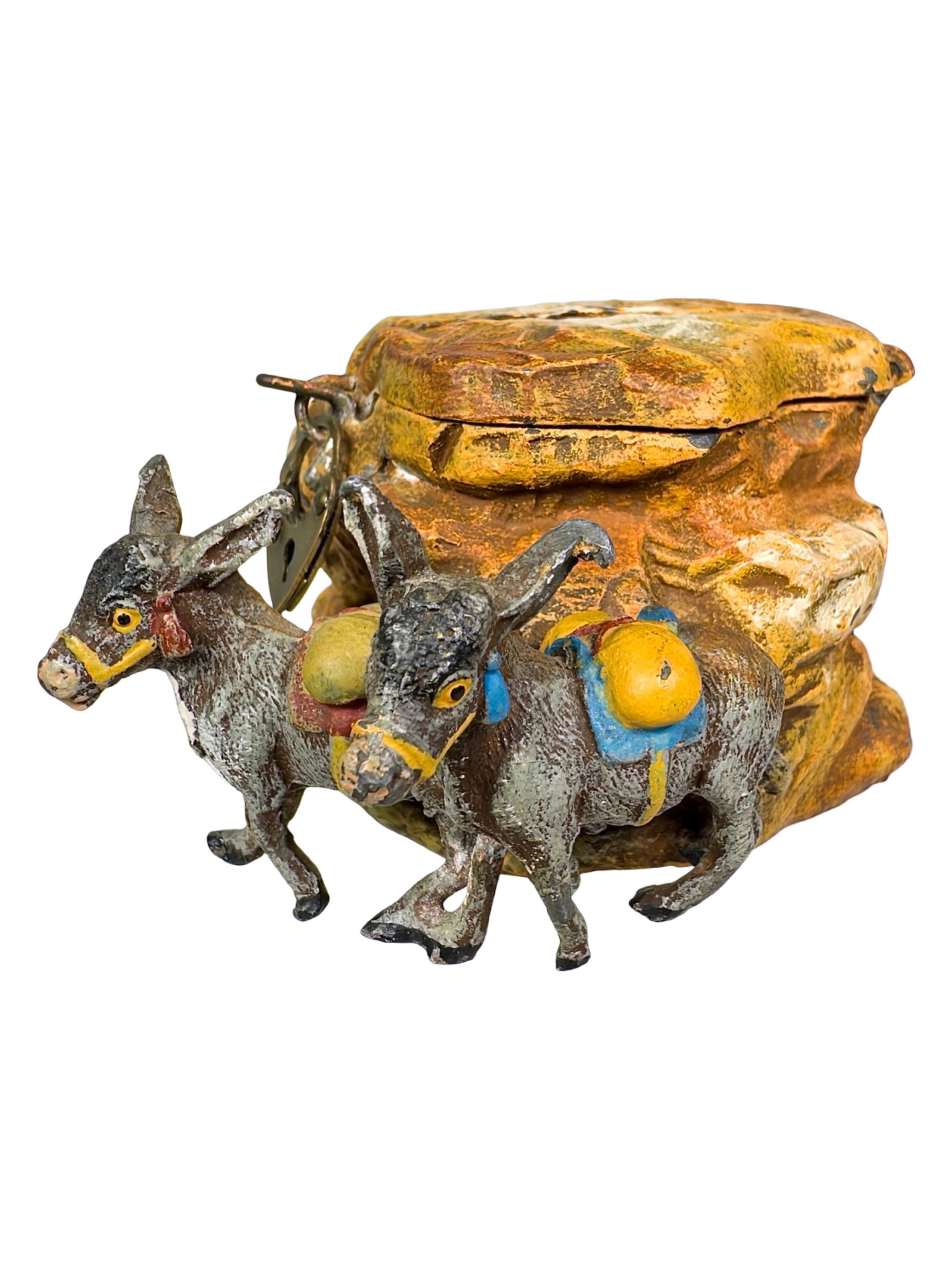 Saddled Donkeys Walking thru a Craggy Mountain Pass Spelter Bank (1 of 8)