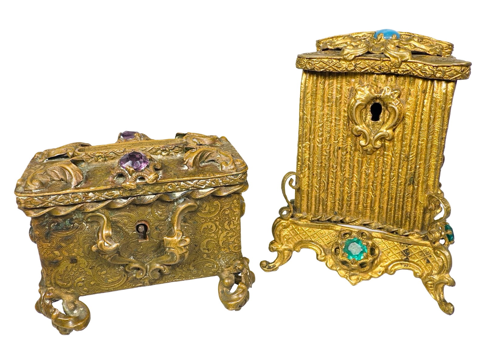 Two Gilt Jeweled Casket Banks (1 of 13)