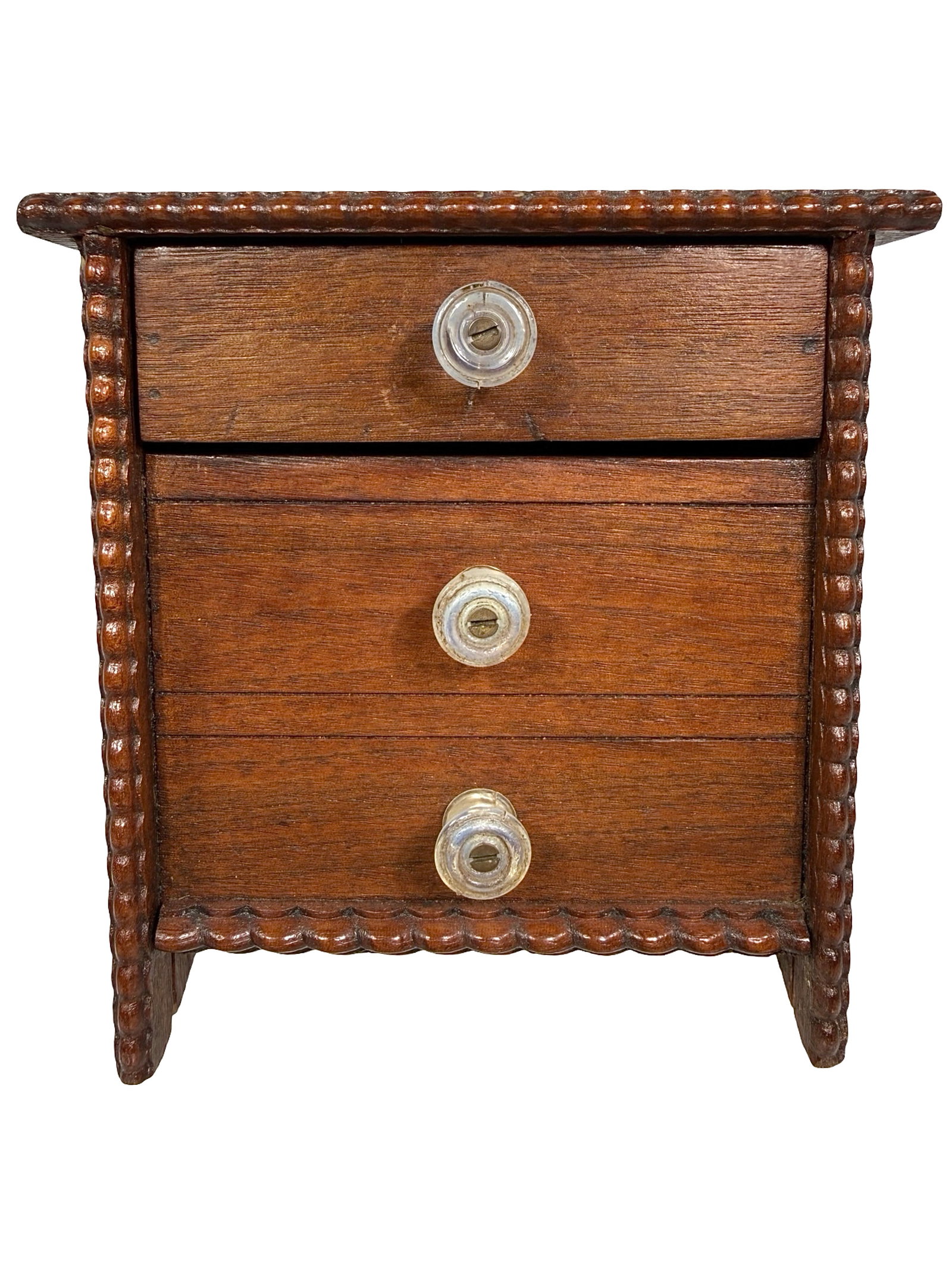 Serrill Patent Bureau Bank - Scarce Version w/ Ribbed Border: Manufactured by James A. Serrill. Philadelphia- 1869 - 5 1/2" T x 5 1/2" W. Bob and Shirley Peirce Collection.