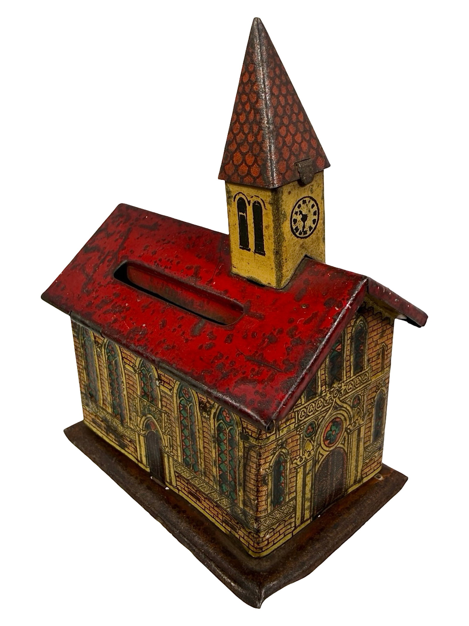 Penny Toy Church with Clock Bank (1 of 7)