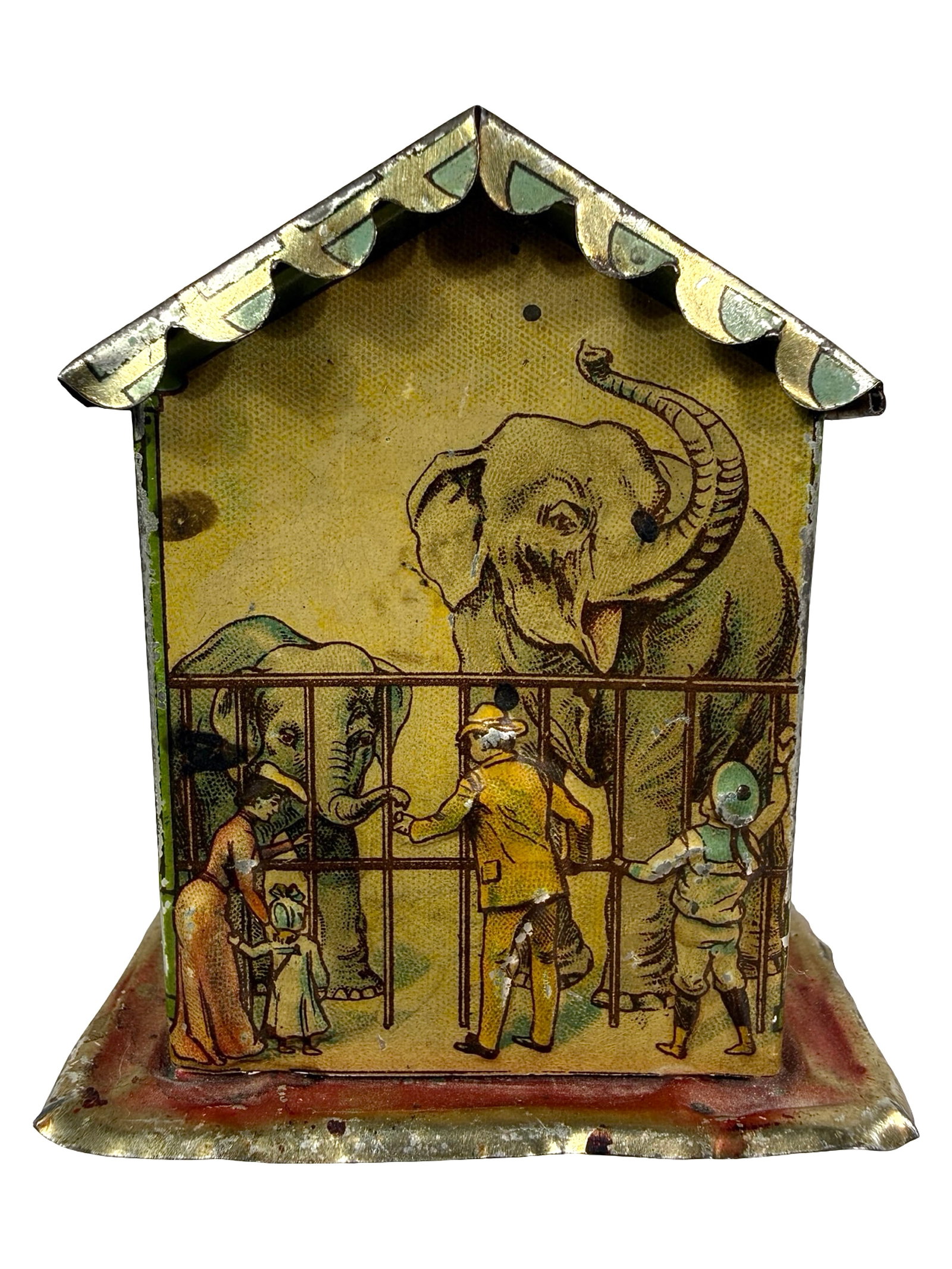 Penny Toy Zoo Bank: German - 1925 - 3" Tall. Bob and Shirley Peirce Collection.