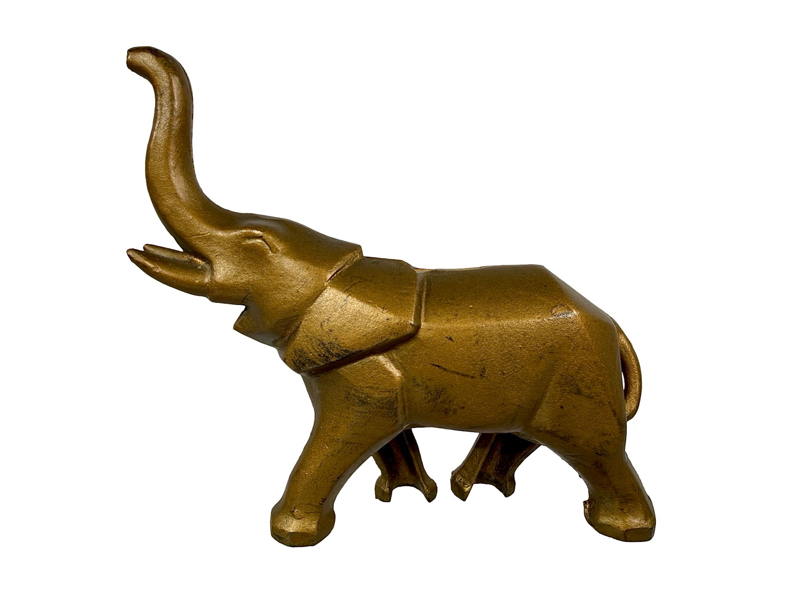Gold Art Deco Elephant - Cast Iron Bank (1 of 6)