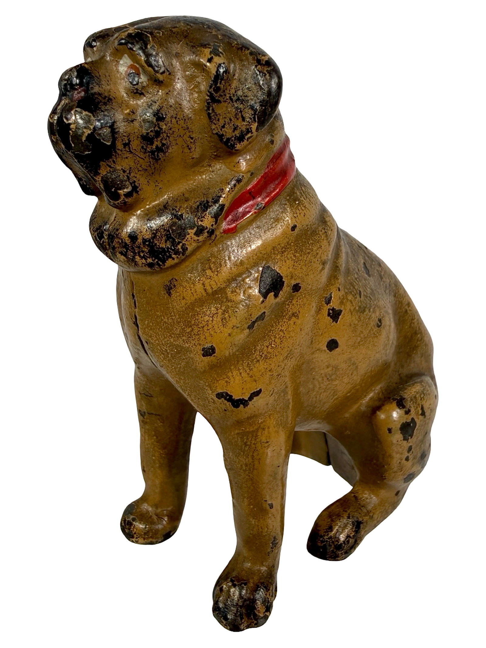 Seated Pug Dog Bank: By the Kyser & Rex Company. Ca. Early 1890's - 3 1/2" Tall. The Tom Kellogg Collection.