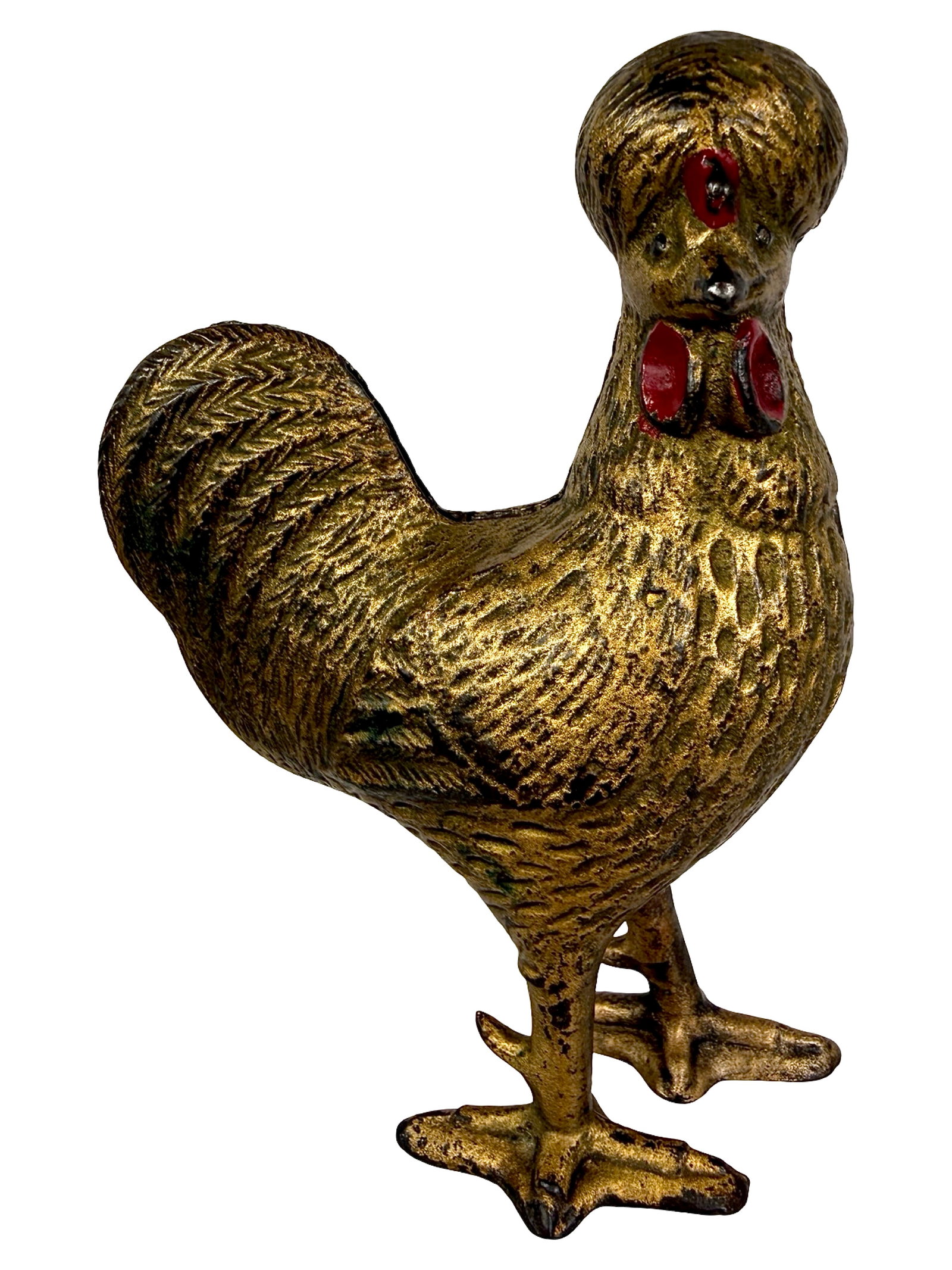 Rare Polish Rooster Bank: By the A. C. Williams Company. Ohio - 1910's - 5 1/2" T x 3 3/4" W. Bob & Shirley Peirce Collection.