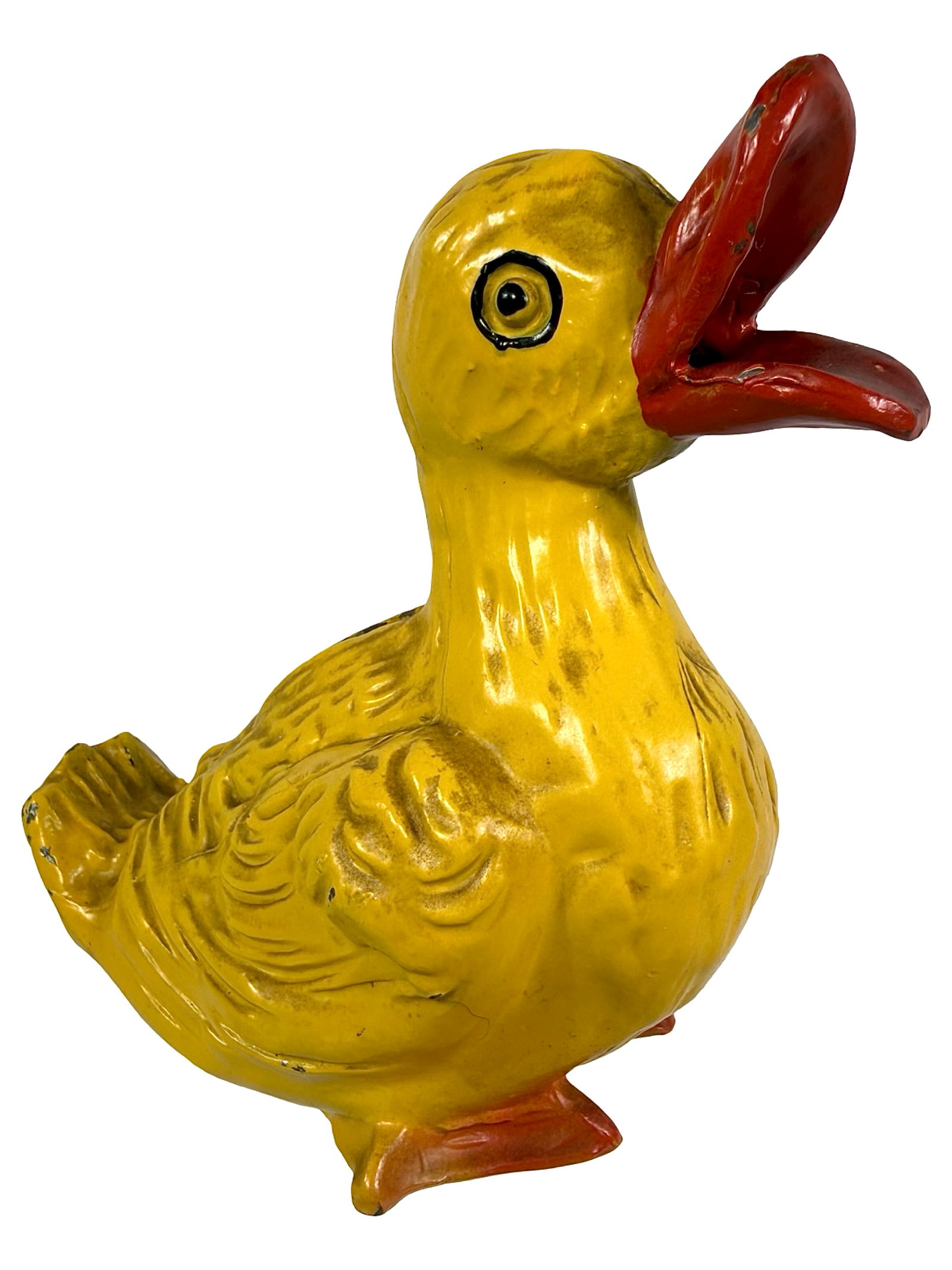 Yellow Squawking Duck (KLT) Still Bank: Made in Japan. Late 1930's - 4 1/4" Tall. Bob & Shirley Peirce Collection.