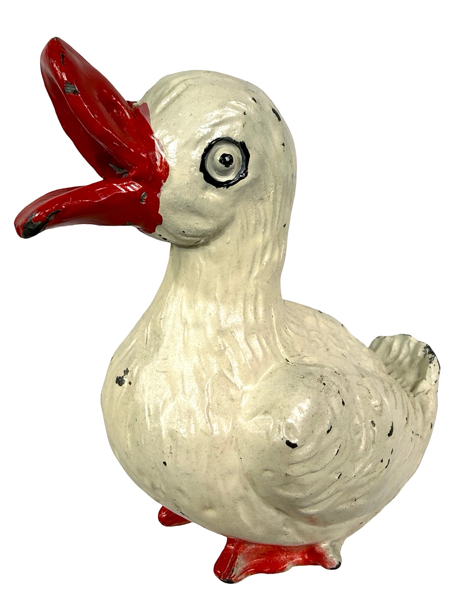 White Squawking Duck (KLT) Still Bank: Made in Japan. Late 1930's - 4 1/4" Tall. Bob & Shirley Peirce Collection.