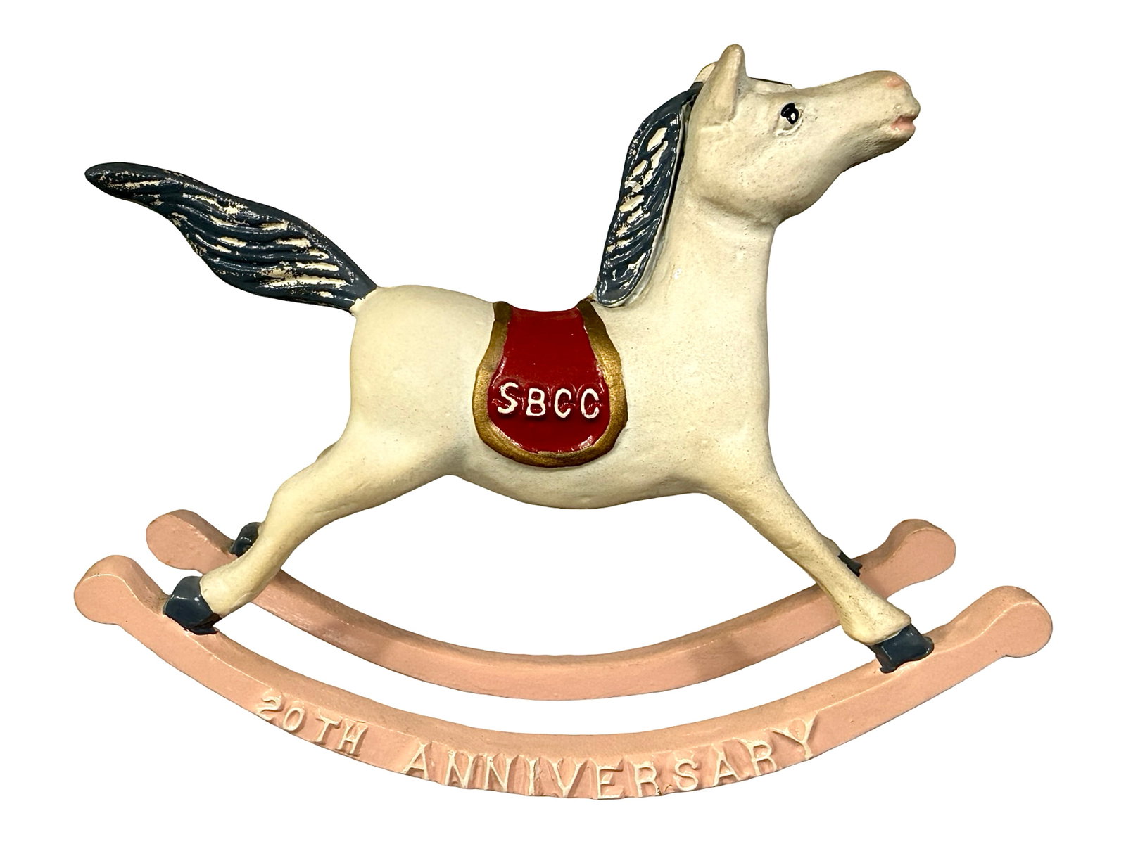 Rocking Horse - Pink Runners - Scarce 1975 SBCCA Souvenir Bank (1 of 6)