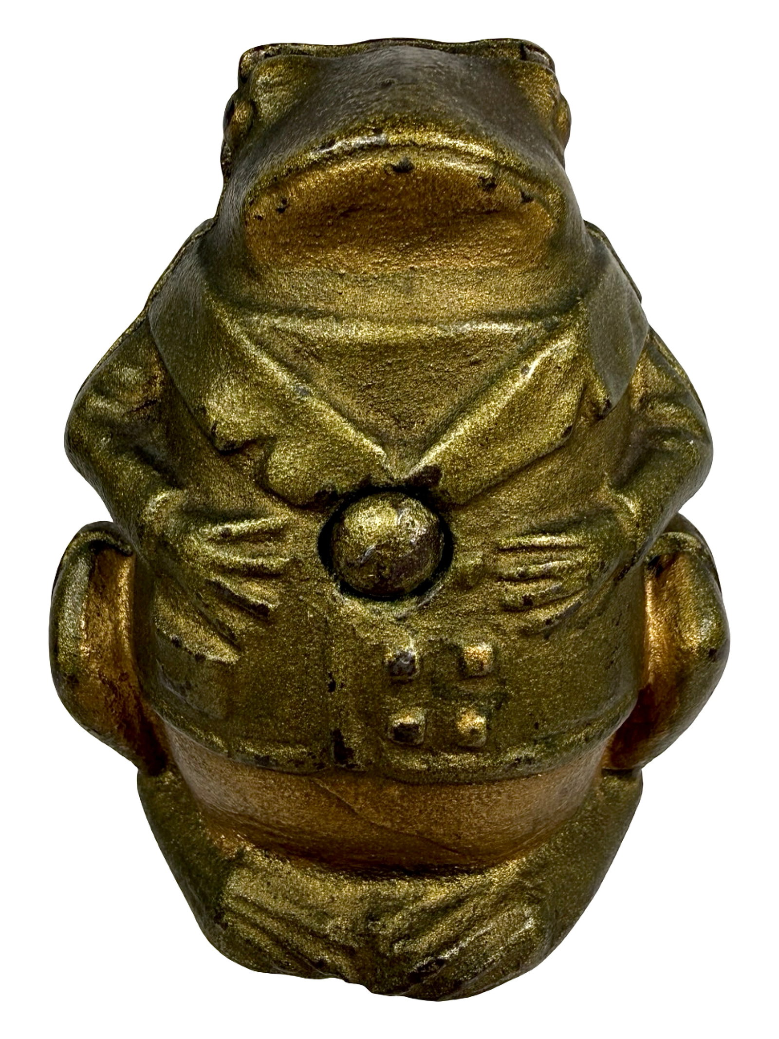 Professor Pug Frog Still Bank: By the A. C. Williams Company. Ravenna, Ohio - 1910's - 3 1/4" T. The Tom Kellogg Collection.