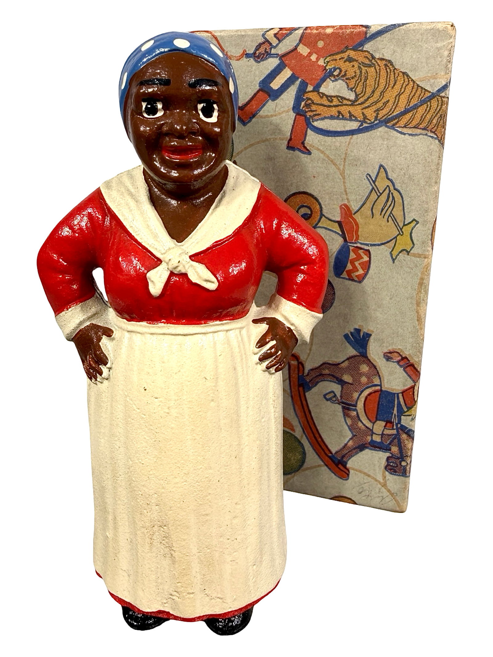 Mammy - Hands on Her Hips - Cast Iron Bank: Made by Hubley Mfg. Company. Lancaster, Pa. - 1930's - 5 1/4" T. Bob & Shirley Peirce Collection.