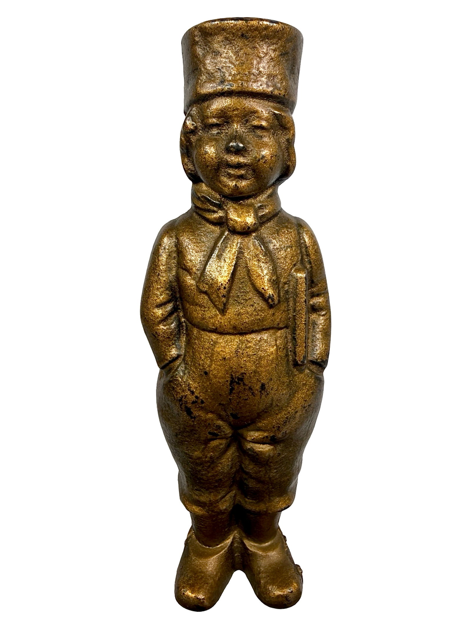 Tall Dutch Boy Still Bank: By Grey Iron Casting Company. Mount Joy, Pa. - 1910's - 7" T. The Tom Kellogg Collection.