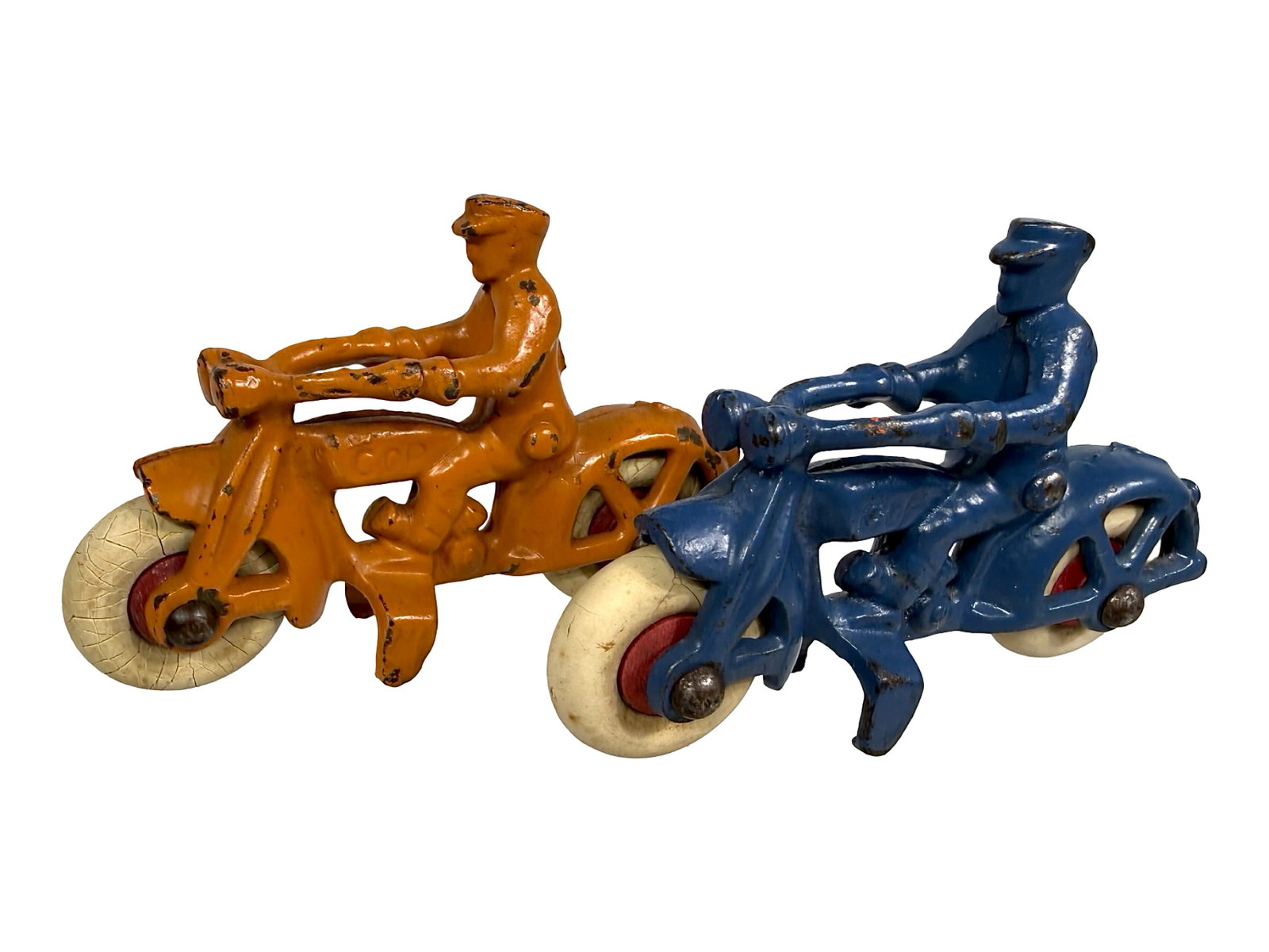 Two Cop Motorcycle - Cast Iron Toys (1 of 11)