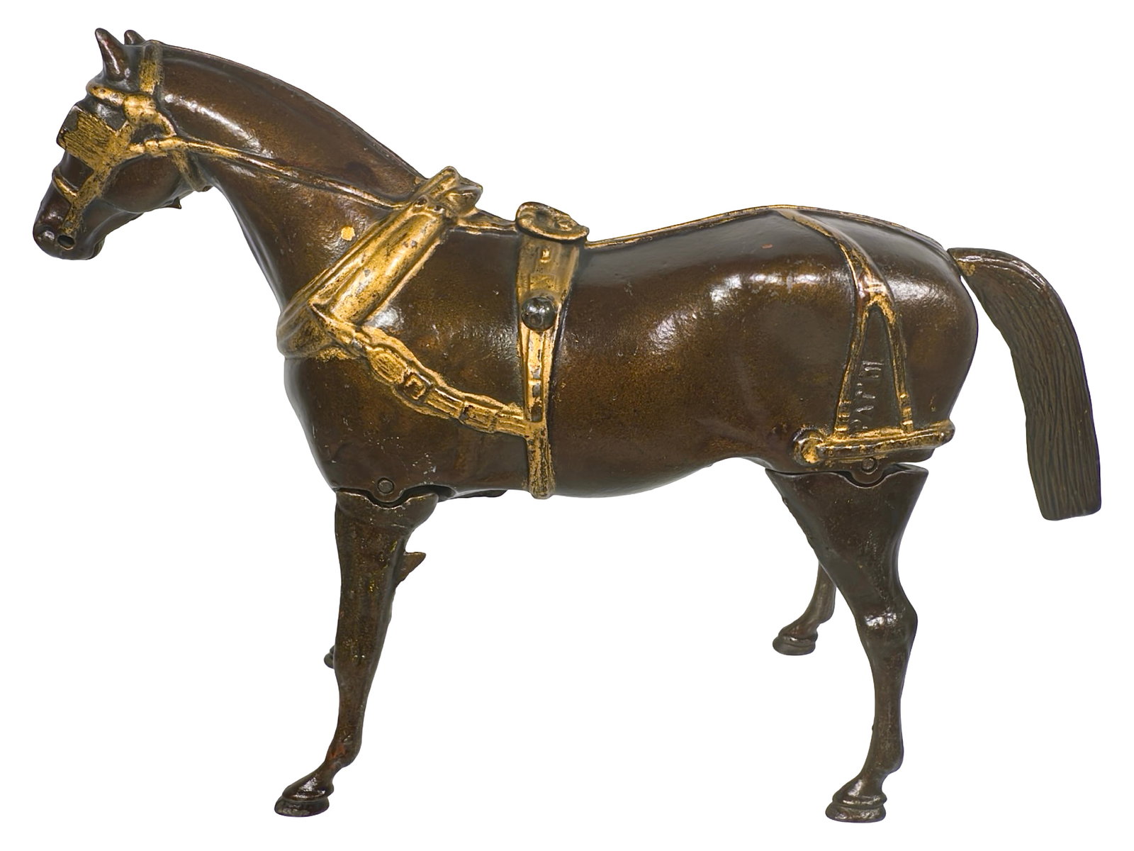 Articulated Walking Horse - Rare - Cast Iron Toy: By Ives, Blakeslee Company. Bridgeport, Ct. - 1890's. 7" Tall x 10" Long x 3" Deep.