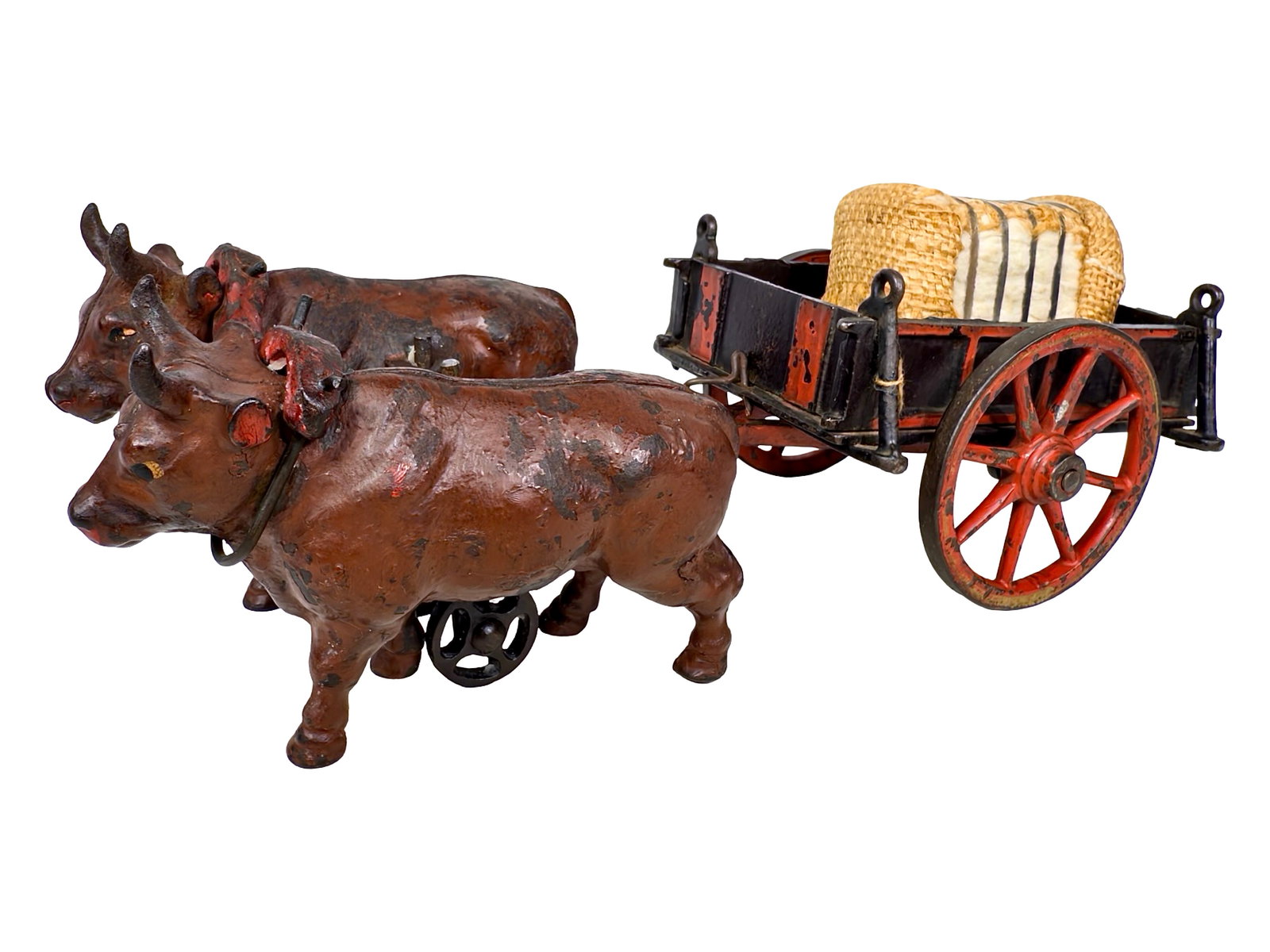 Oxen Drawn Farm Cart - Cast Iron Toy (1 of 7)