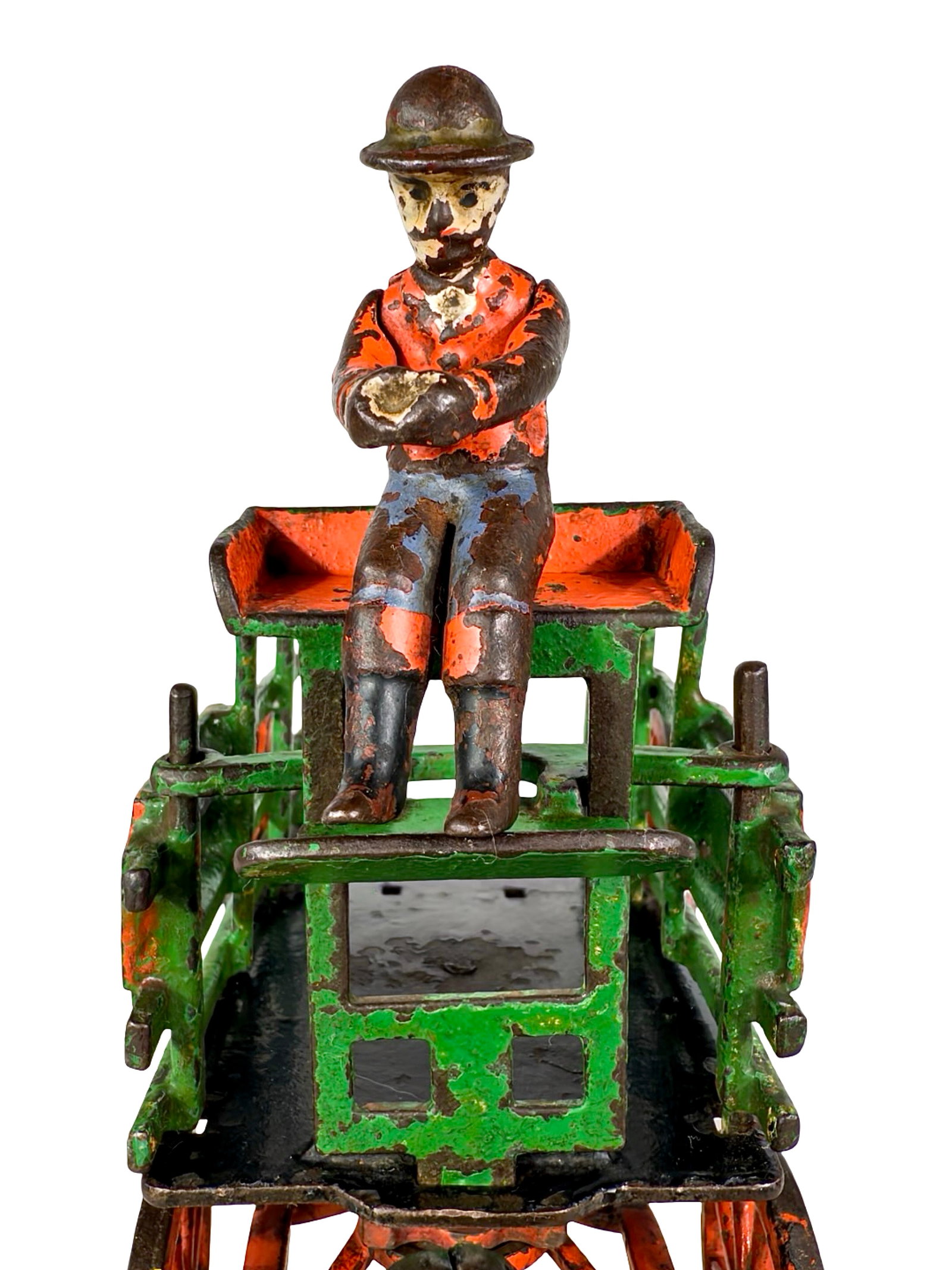 Scarce One Horse Dray Wagon - Cast Iron Toy - 5