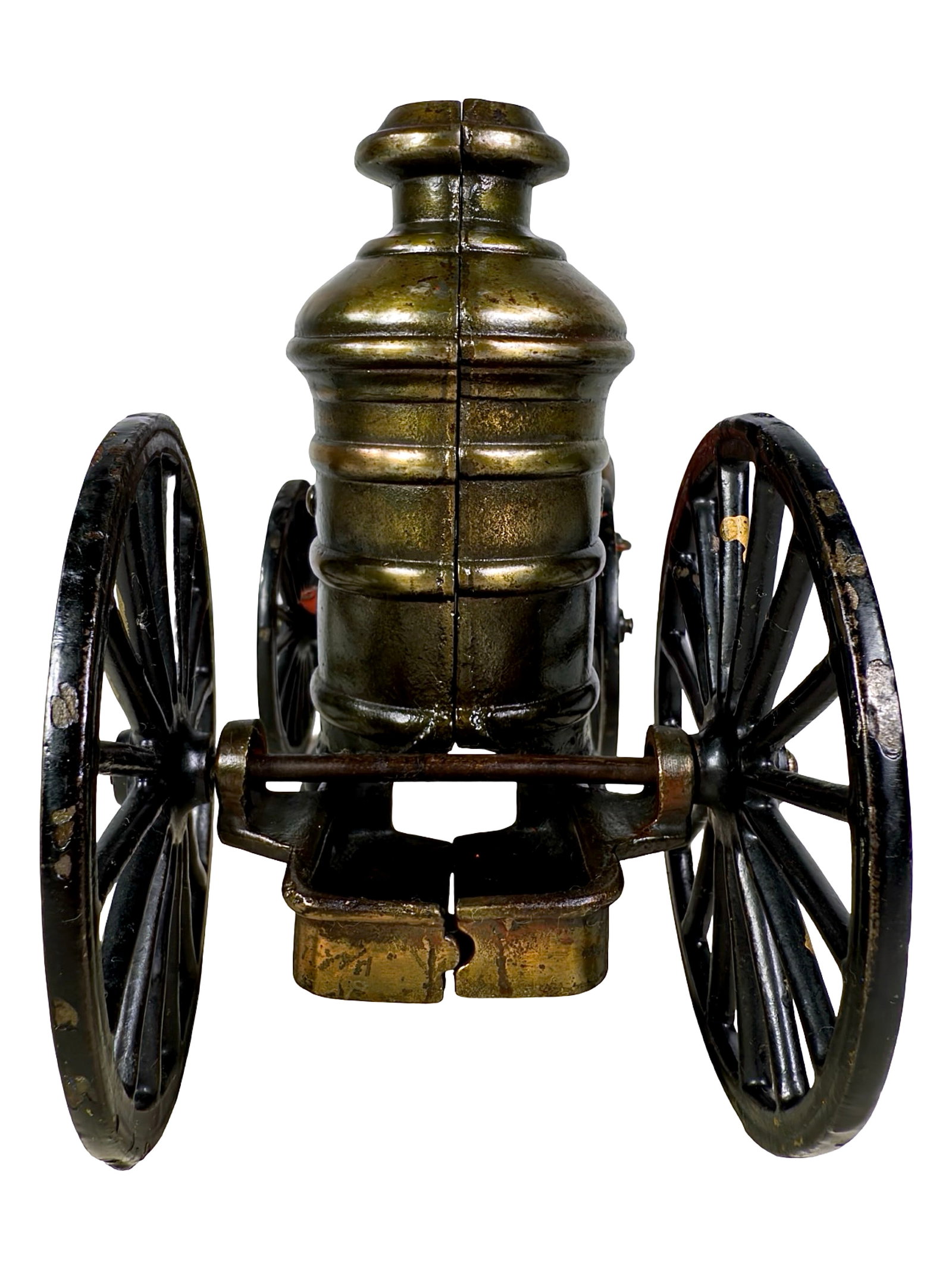 Electroplated Fire Pumper - Cast Iron Toy - 11
