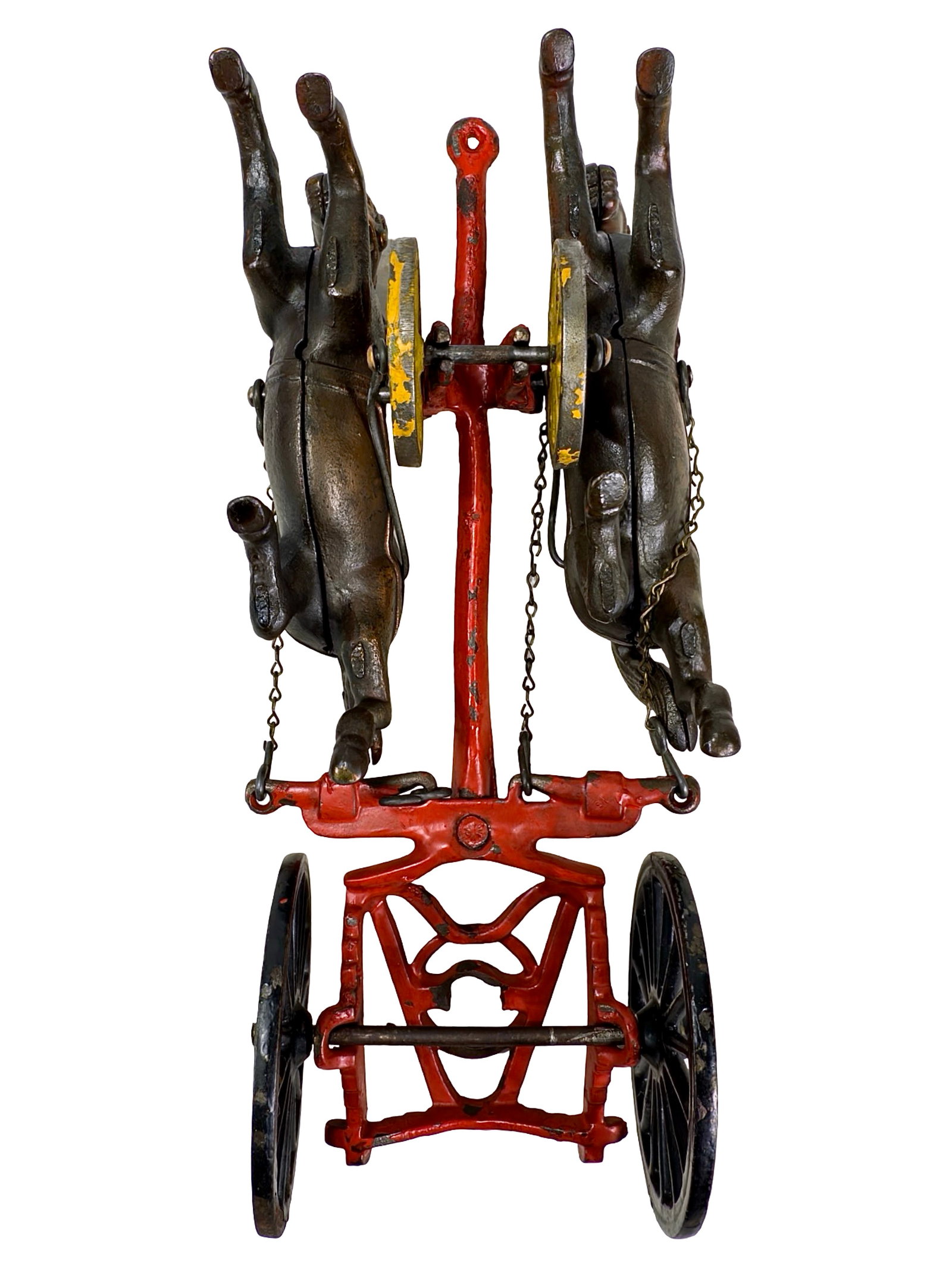 Electroplated Fire Pumper - Cast Iron Toy - 15
