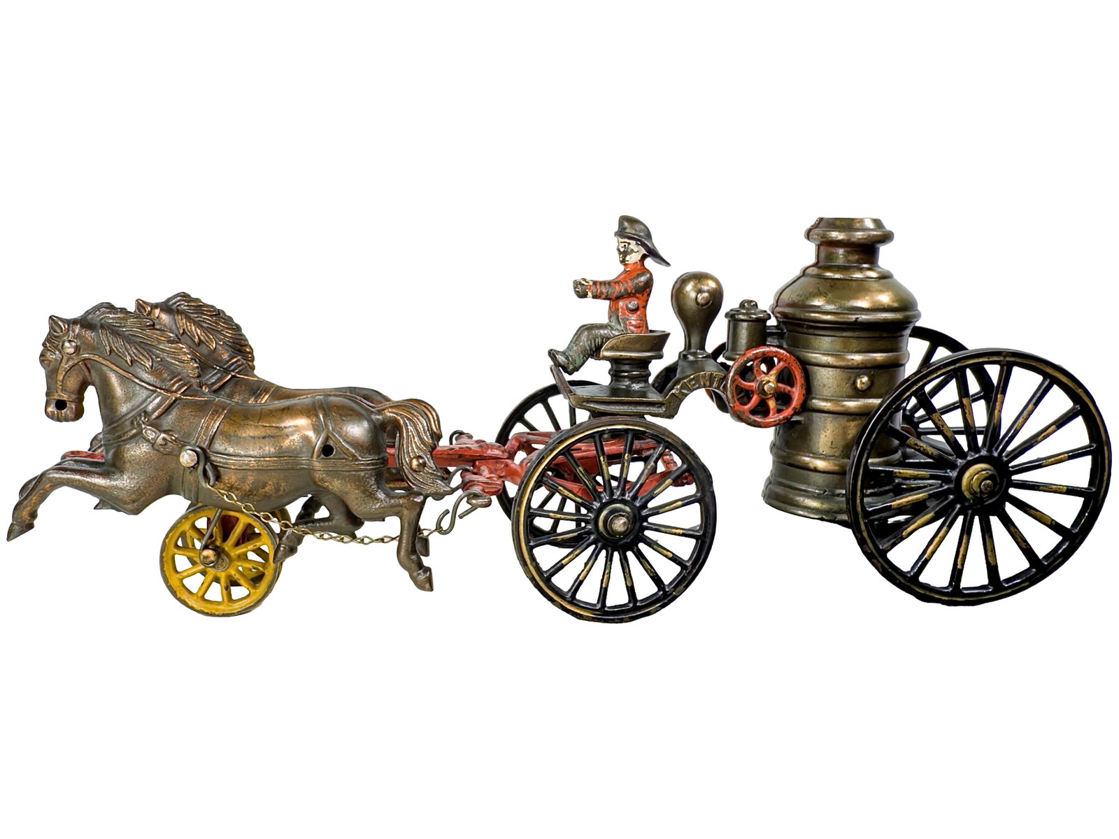 Electroplated Fire Pumper - Cast Iron Toy (1 of 1)