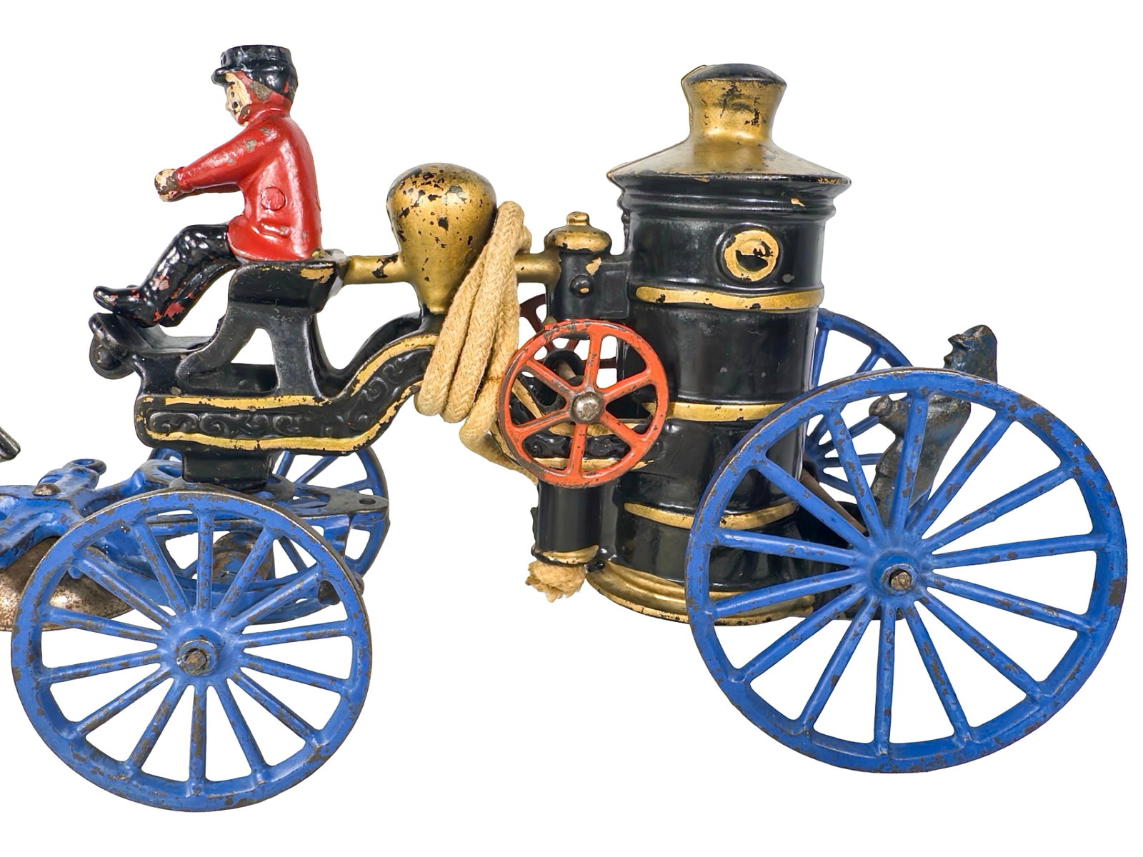 Black Fire Pumper Apparatus - Cast Iron Toy - 10