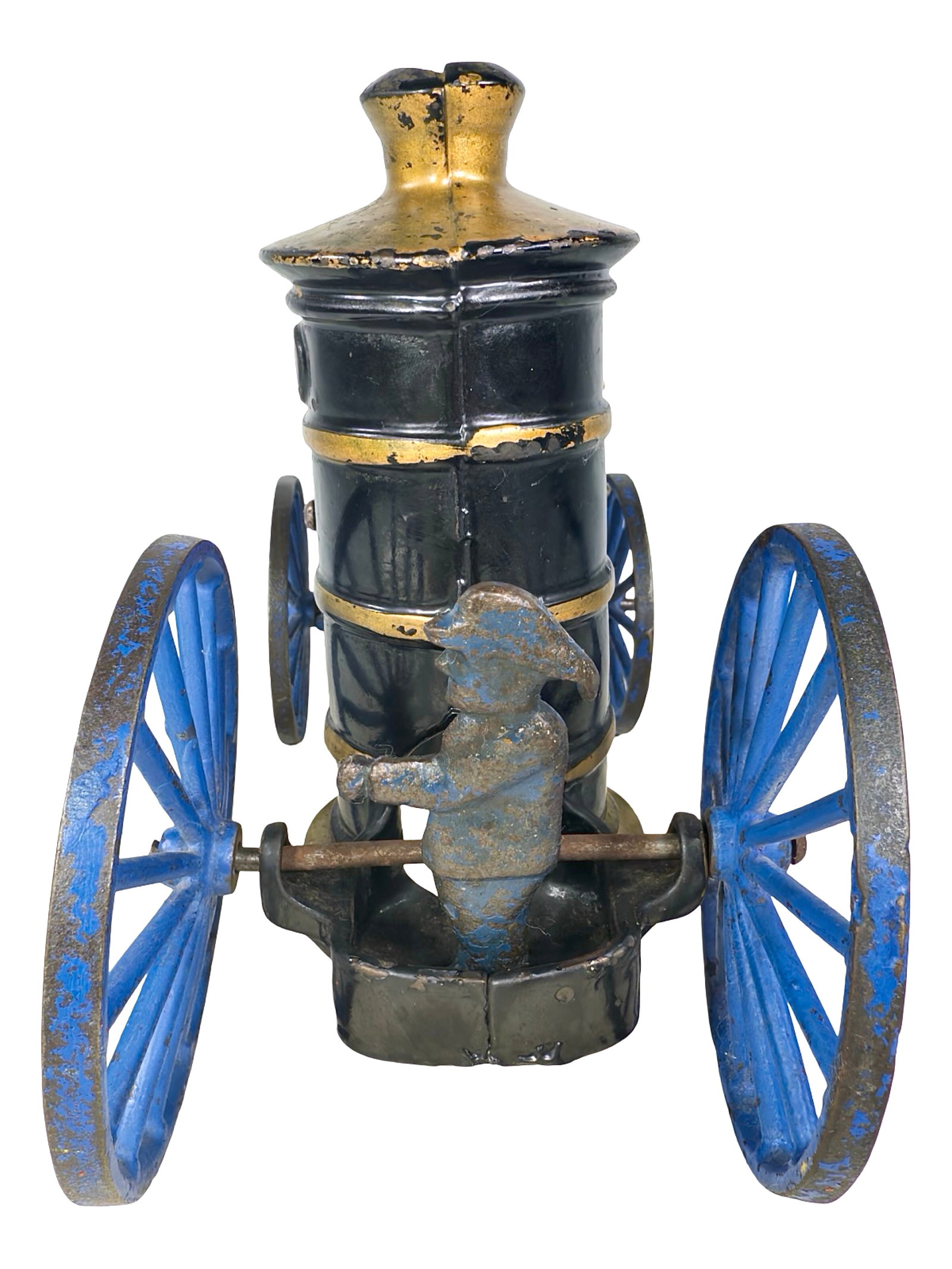 Black Fire Pumper Apparatus - Cast Iron Toy - 11