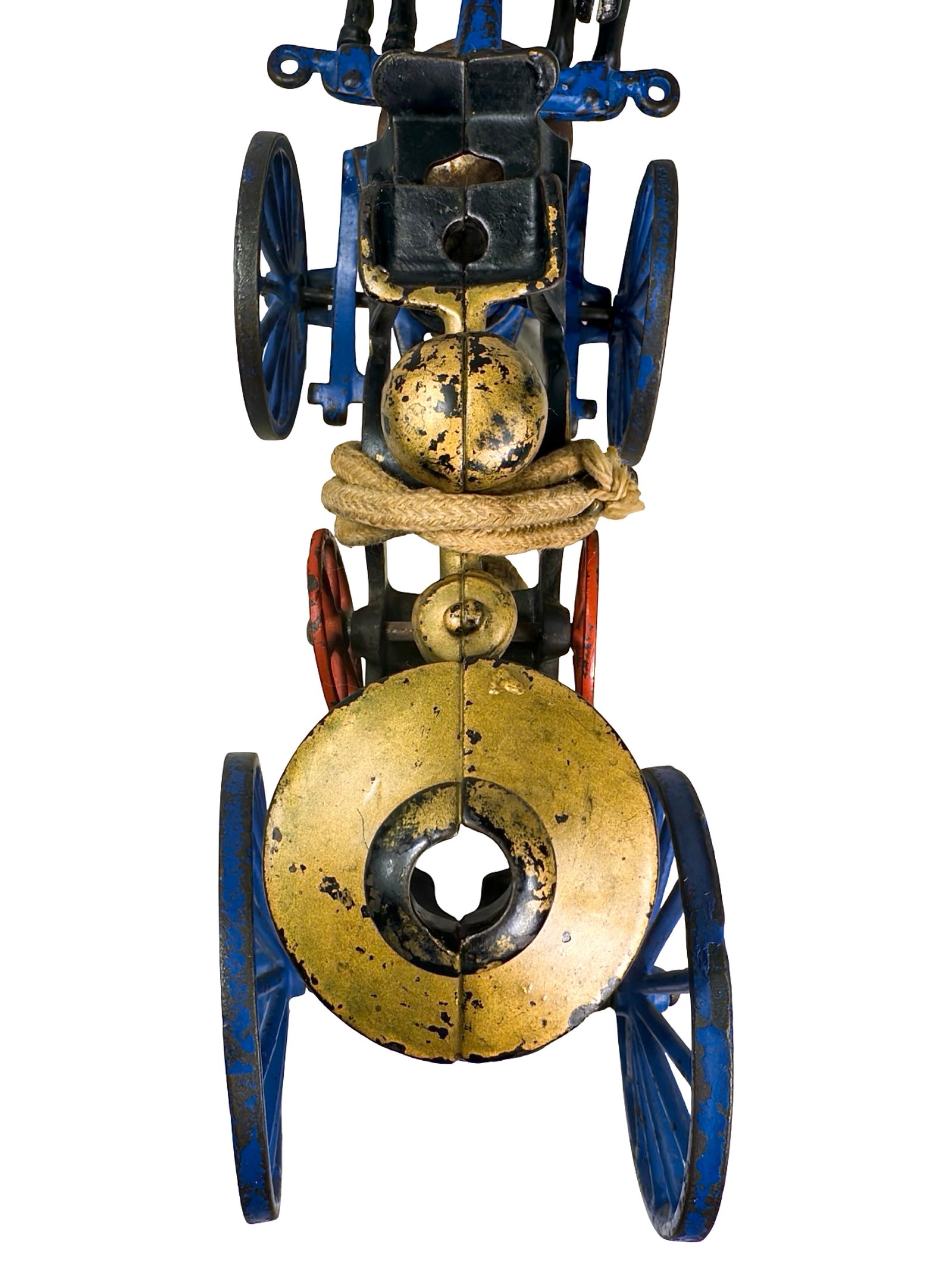 Black Fire Pumper Apparatus - Cast Iron Toy - 12
