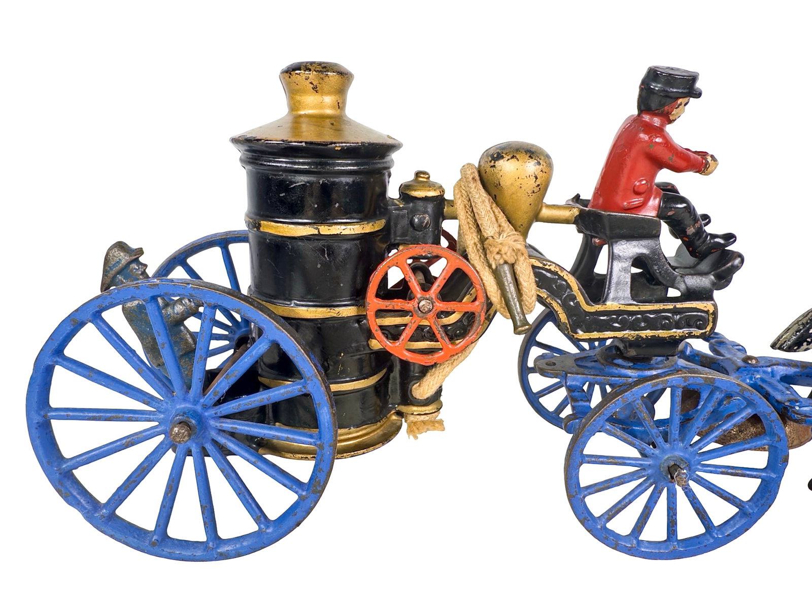 Black Fire Pumper Apparatus - Cast Iron Toy - 3