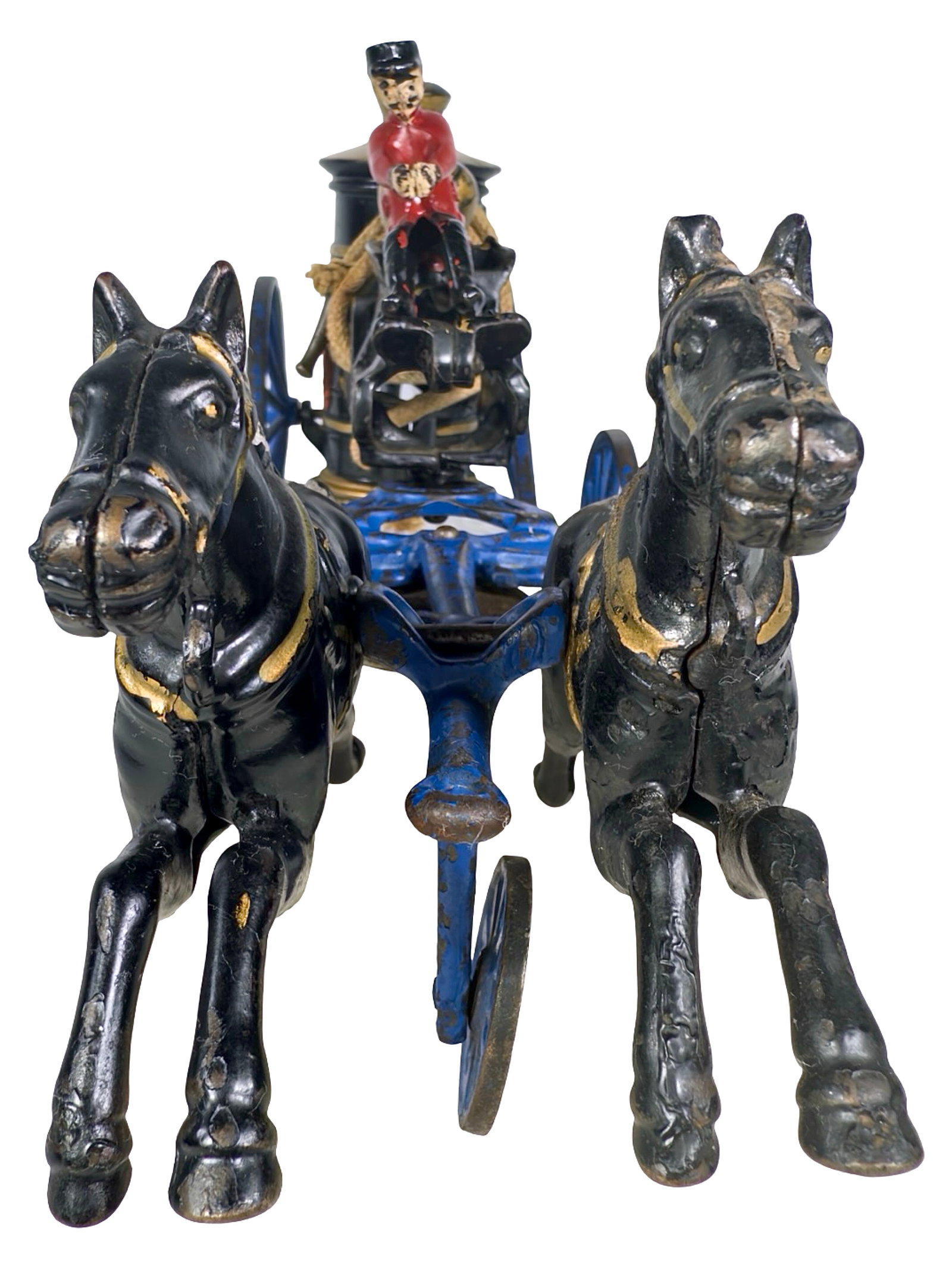 Black Fire Pumper Apparatus - Cast Iron Toy - 5