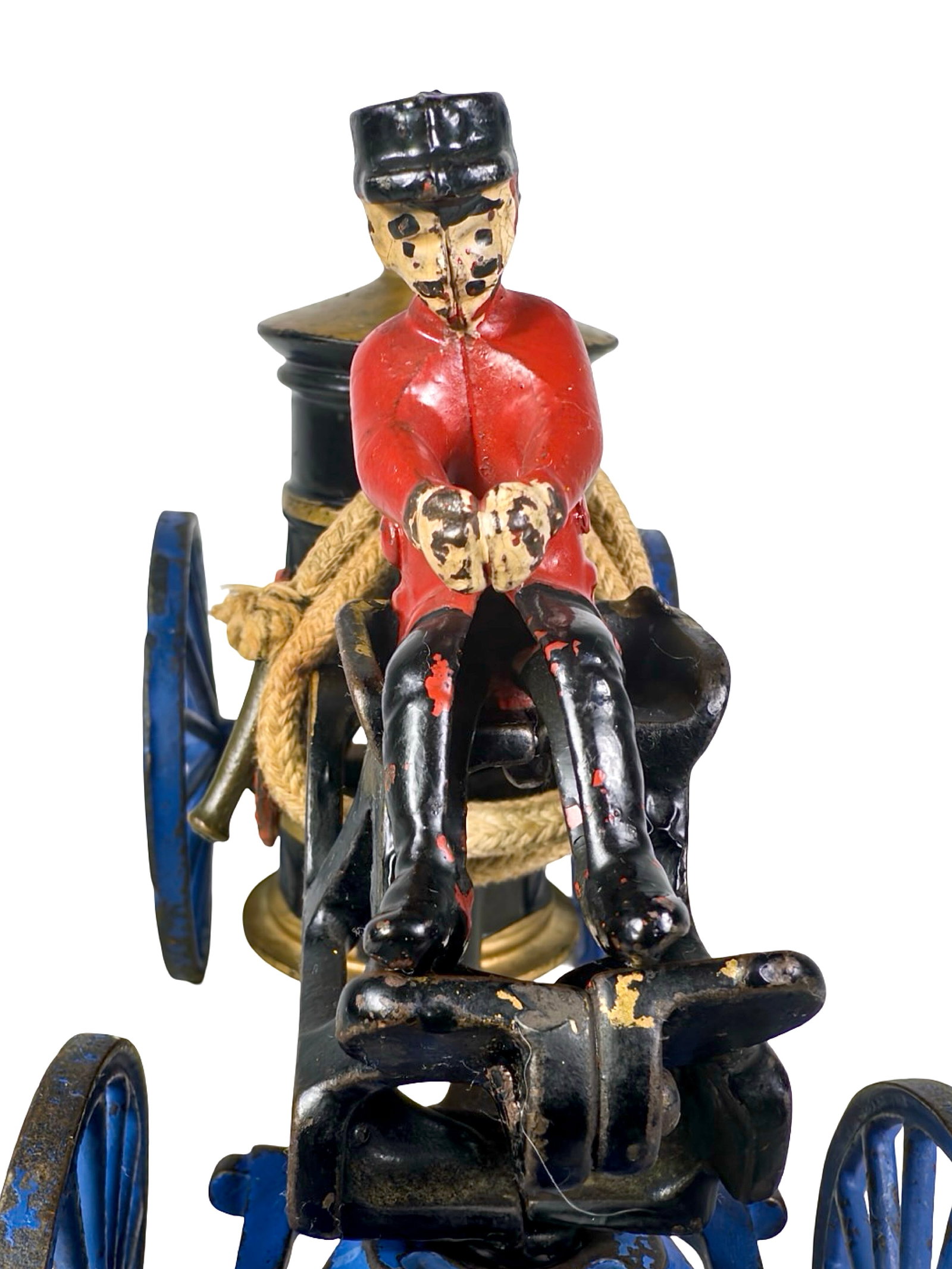 Black Fire Pumper Apparatus - Cast Iron Toy - 6