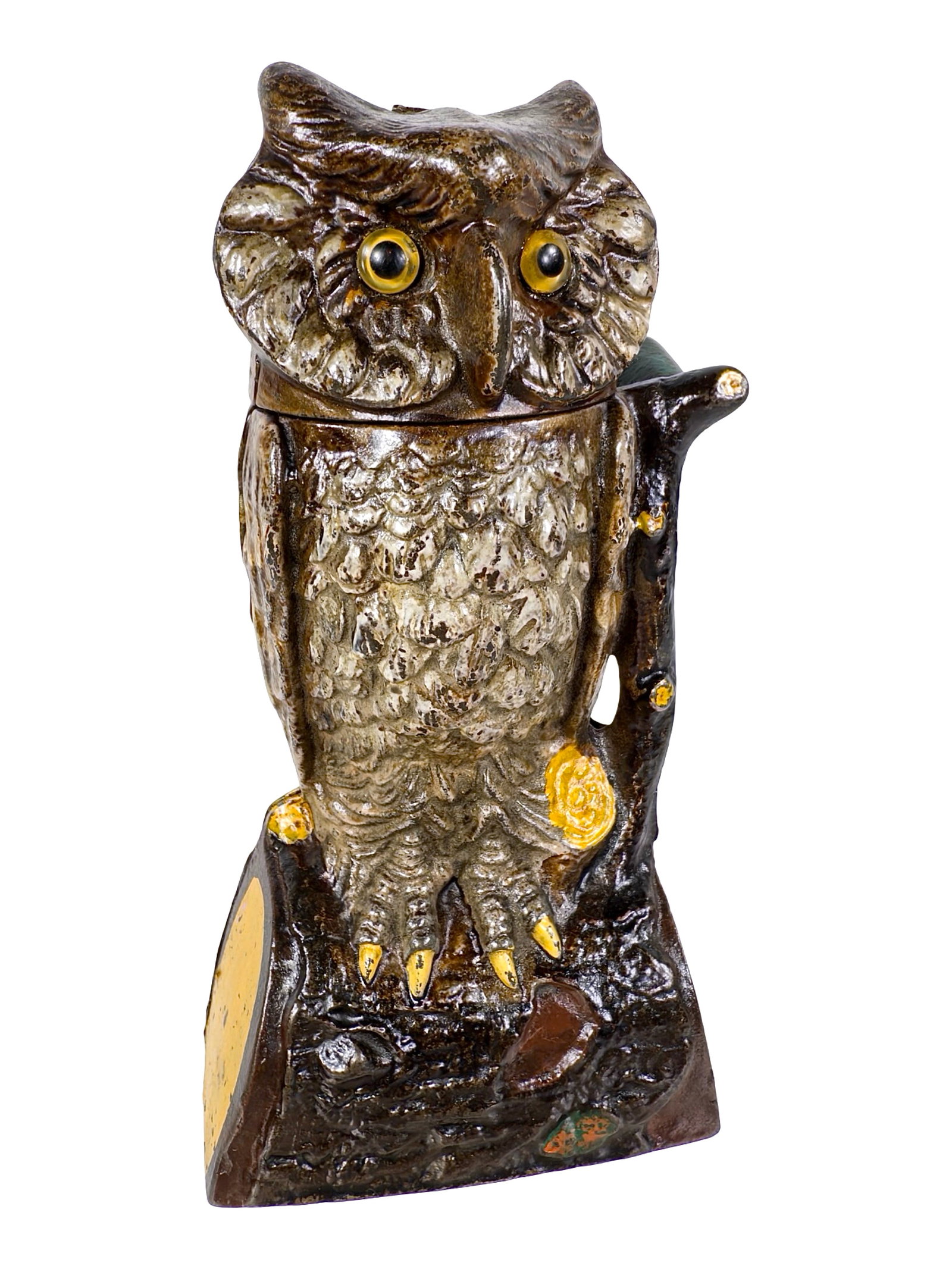 Owl Turns Head - Mechanical Bank: By the J. & E. Stevens Company. Cromwell, Ct. - Circa Mid 1880's.