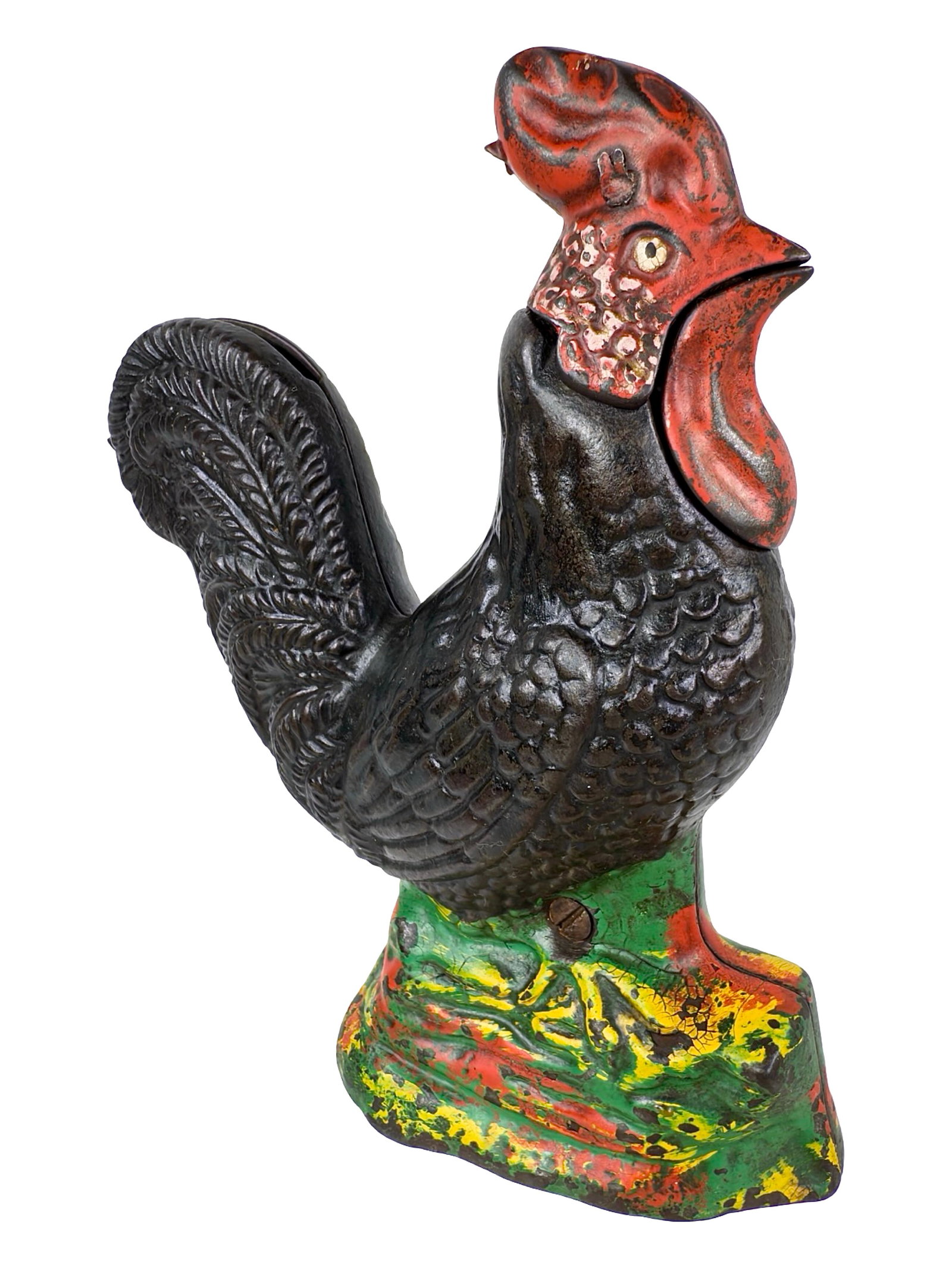 Rooster - Mechanical Bank: By the Kyser & Rex Company. Philadelphia, Pa. - Mid 1880's. Bob and Shirley Peirce Collection.