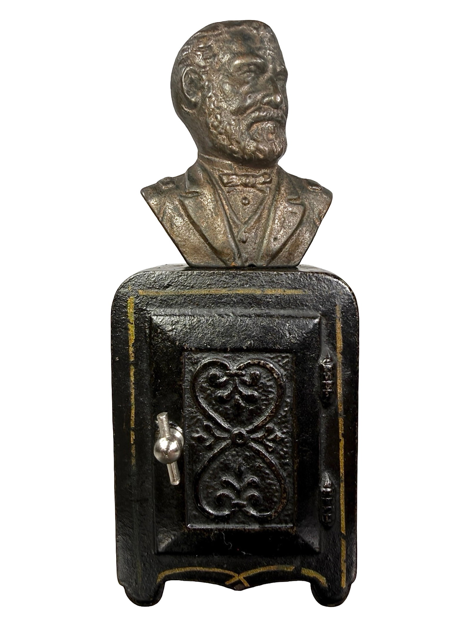 Ulysses S. Grant Safe Bank: Made by the J. M. Harper Company. Chicago - Circa 1903 - 5 7/8" Tall. Bob and Shirley Peirce Collection.