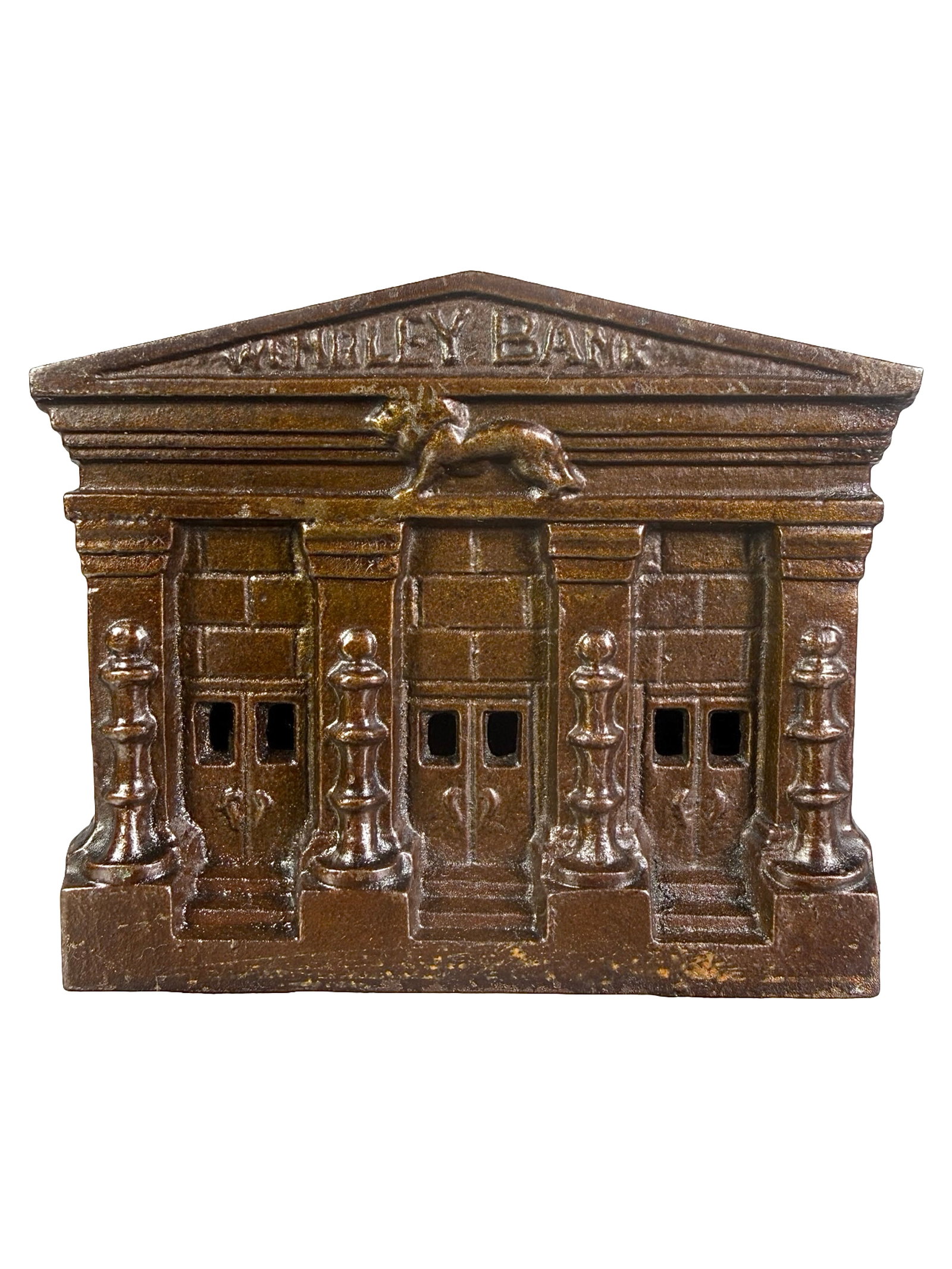 Rare Wembley Bank: Unknown English Maker. Circa 1920's - 3 3/8" Tall. The Tom Kellogg Collection.