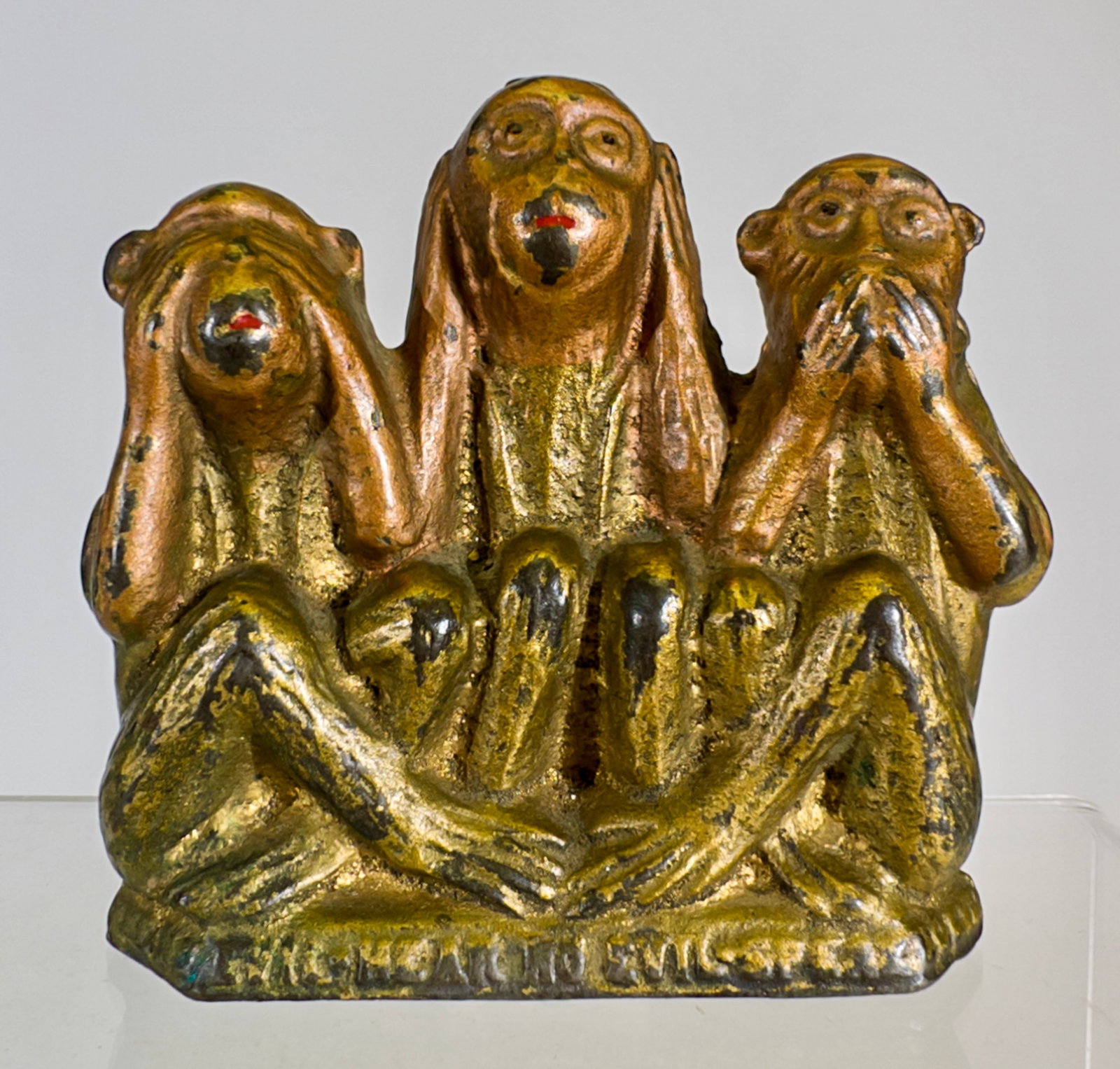 Three Wise Monkeys - Cast Iron Still Bank (1 of 2)