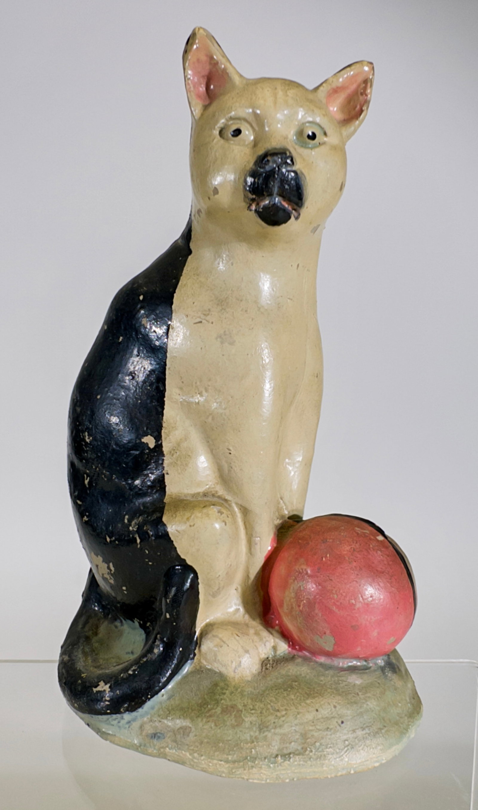 Chalk Cat by Ball - Still Bank: American 1930's. 6 1/2" Tall x 4" Wide. Tom Kellogg Collection.