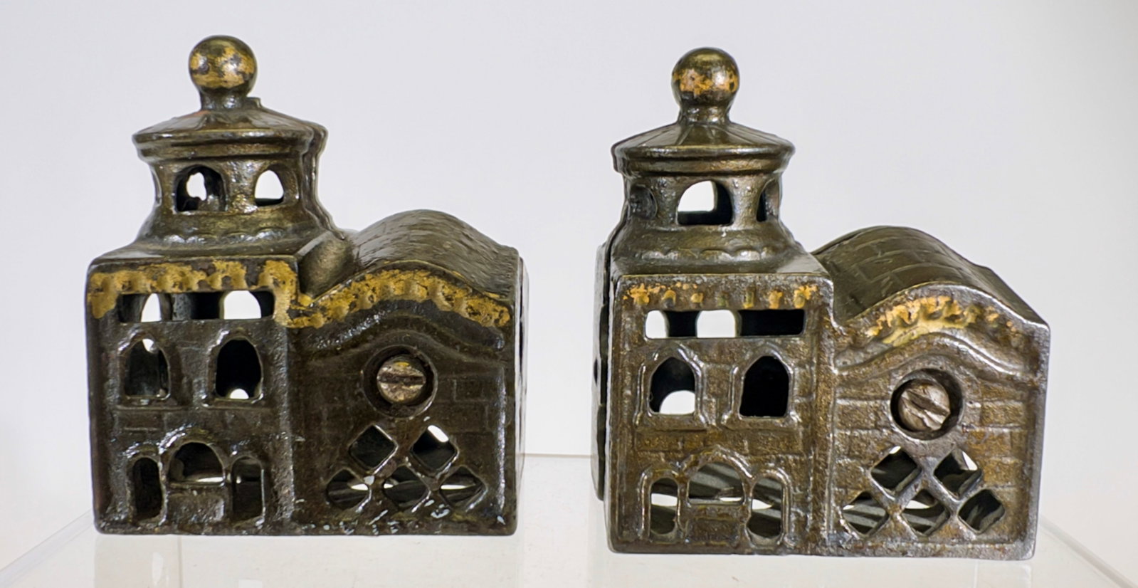 (2) Two Story Mosque - Cast Iron Building Banks (1 of 2)