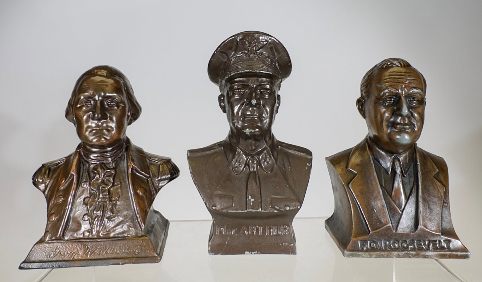(30 Presidential Bust Banks - Washington, FDR & Eisenhower (1 of 4)